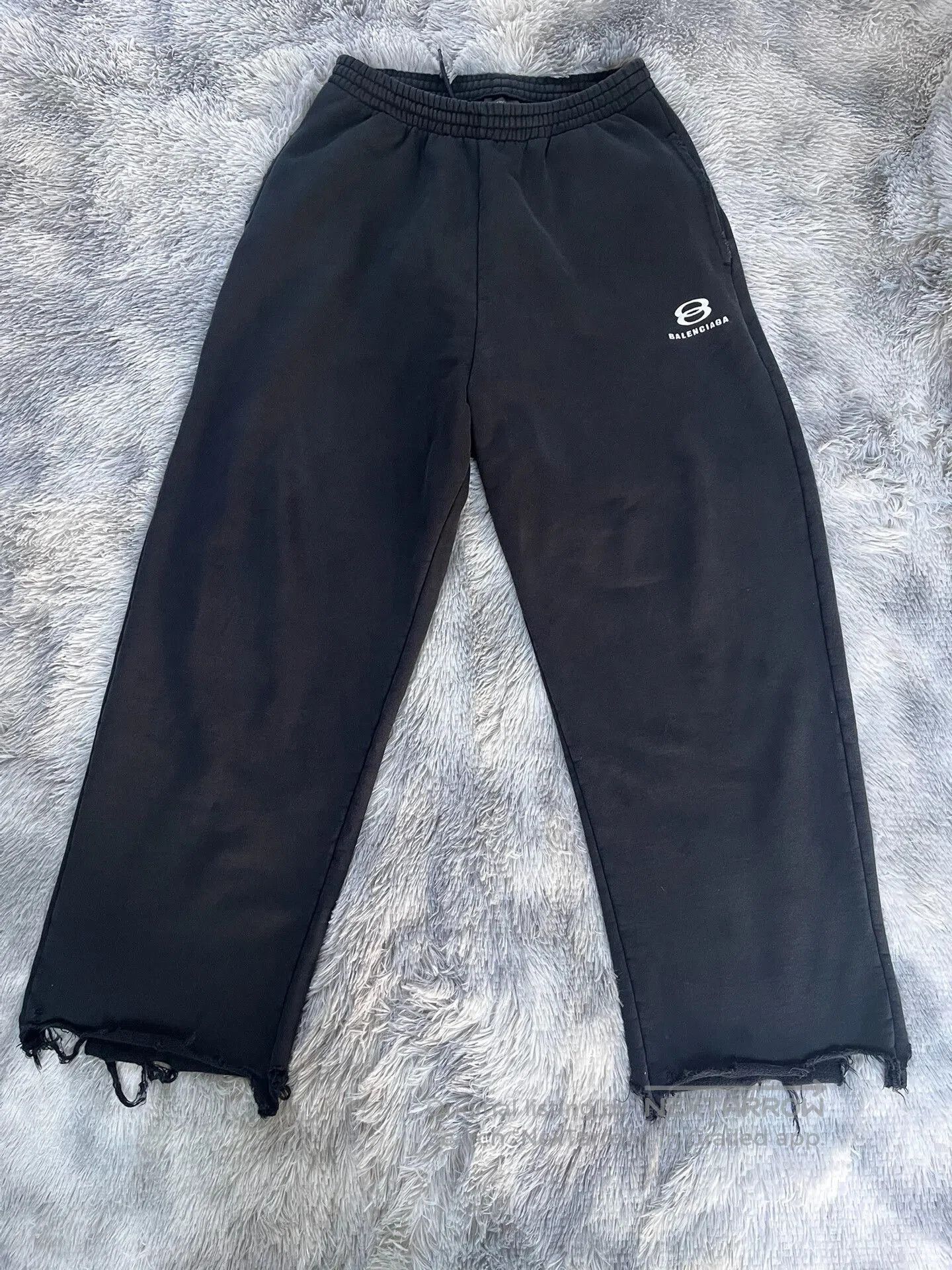 Balenciaga balenciaga black embroidered sweatpants. Size US 26 / EU 42 - 1 Thumbnail
