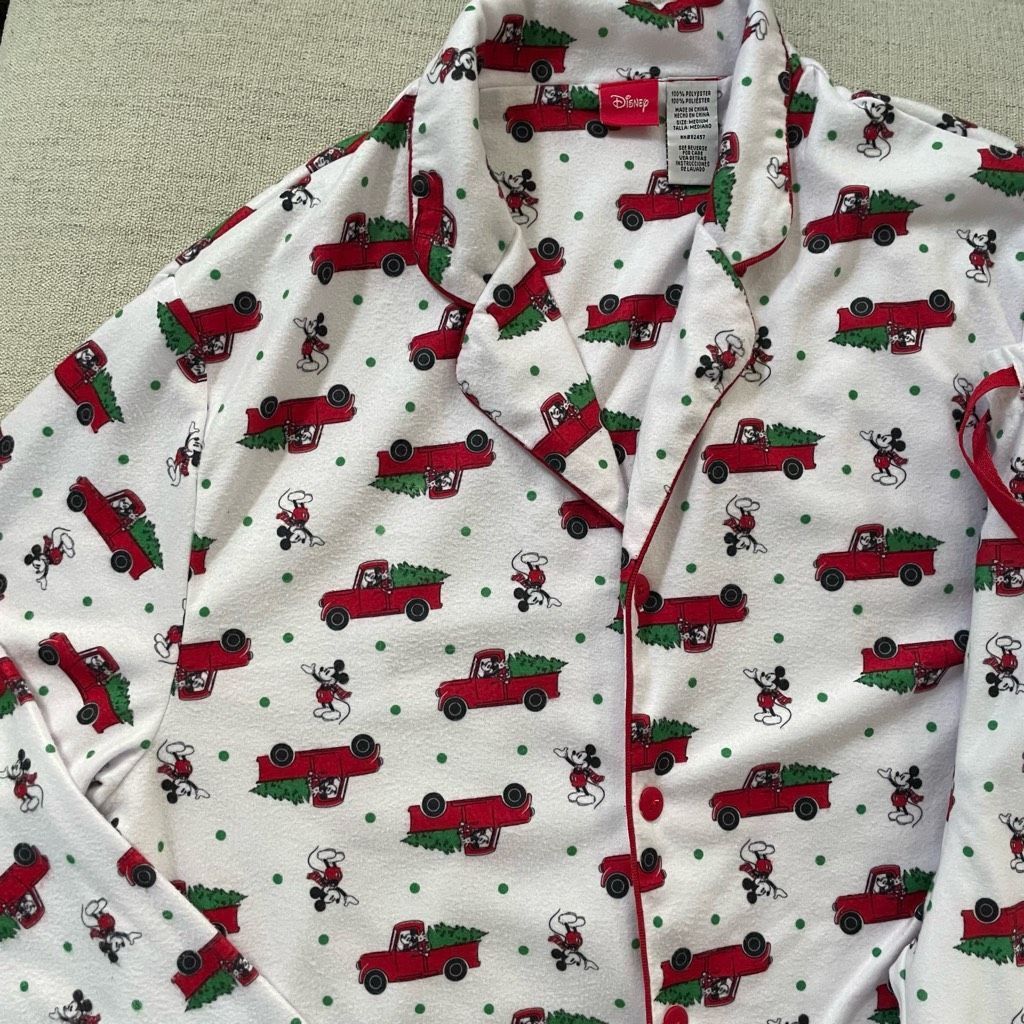 Disney Disney Mickey Mouse 2pc Flannel Santa Christmas Tree Pajamas Size ONE SIZE - 2 Thumbnail