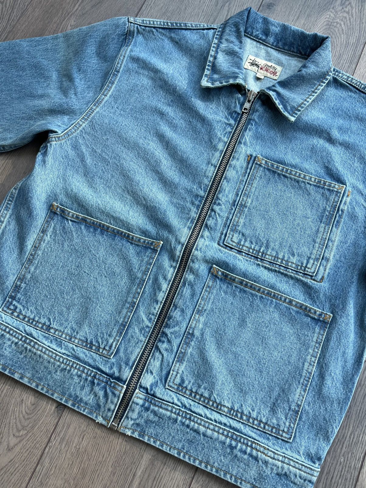 Stussy Stussy FW24 Denim Zip Up Work Jacket Medium Size US M / EU 48-50 / 2 - 7 Thumbnail