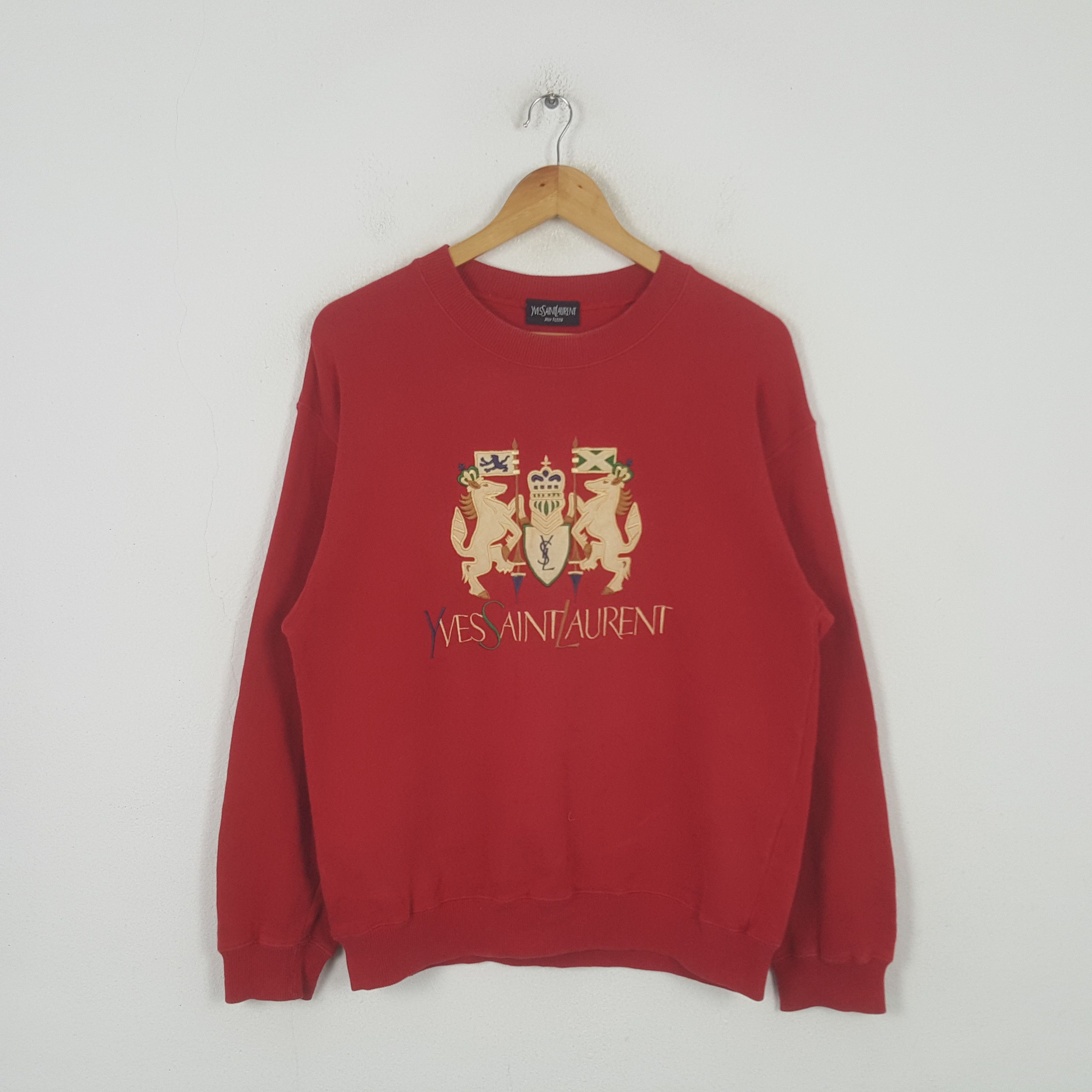 Yves Saint Laurent Vintage Yves Saint Laurent Designer Brand Sweatshirt RR23 Size US M / EU 48-50 / 2 - 1 Thumbnail