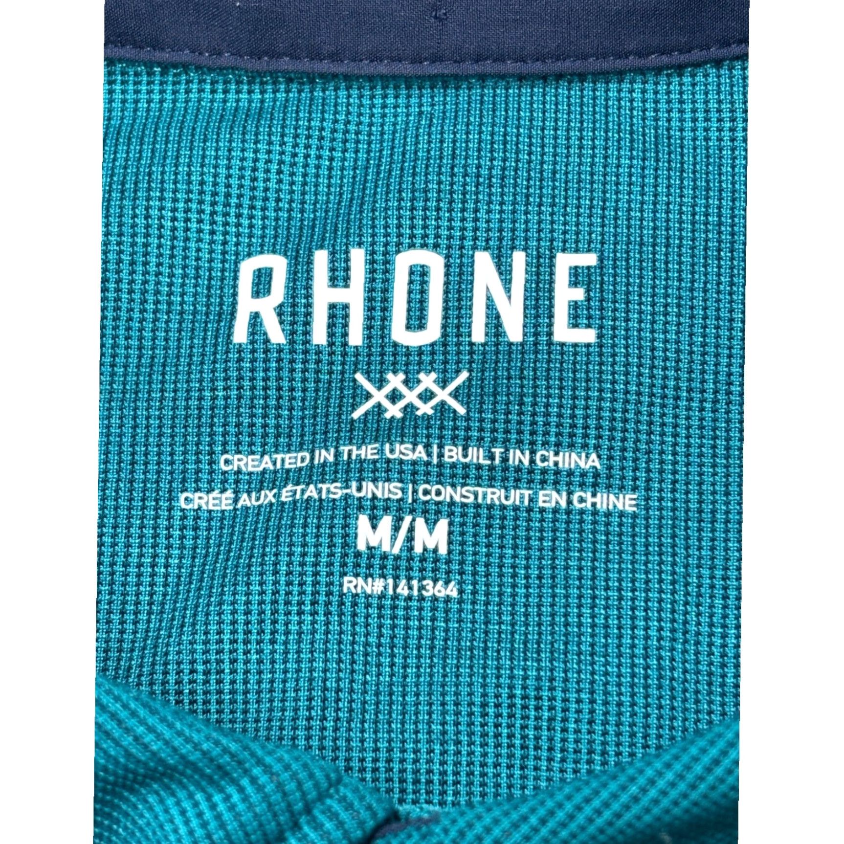 Rhone Rhone Long Sleeve Polo Shirt Men's M Teal Blue Athletic Top Golf Activewear Moisture Wicking Breathable Quick Dry Polo Shirt Mens Size US M / EU 48-50 / 2 - 4 Thumbnail