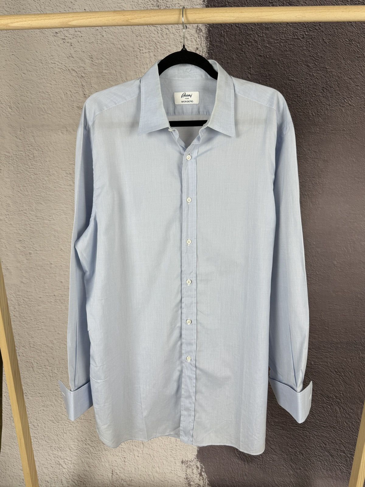 Brioni Brioni for Weinberg vintage 100% soft cotton cufflinks shirt Size US XL / EU 56 / 4 - 1 Thumbnail