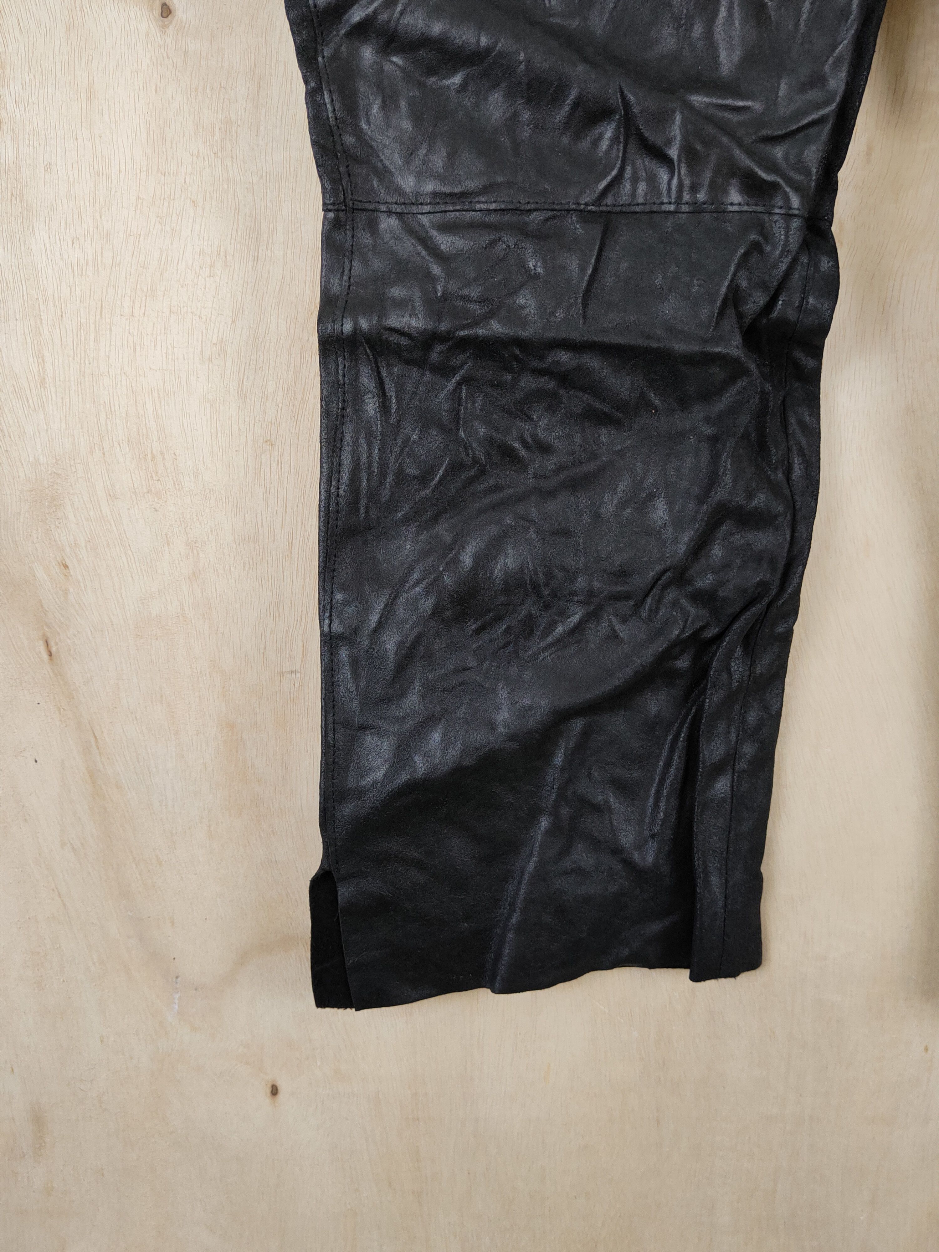 Vintage DL Vintage France Black Leather Pants #S2521 Size US 30 / EU 46 - 4 Thumbnail
