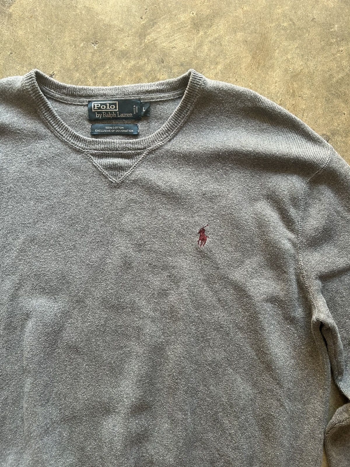 Polo Ralph Lauren Polo Ralph Lauren Grey Sweater Size US L / EU 52-54 / 3 - 2 Thumbnail