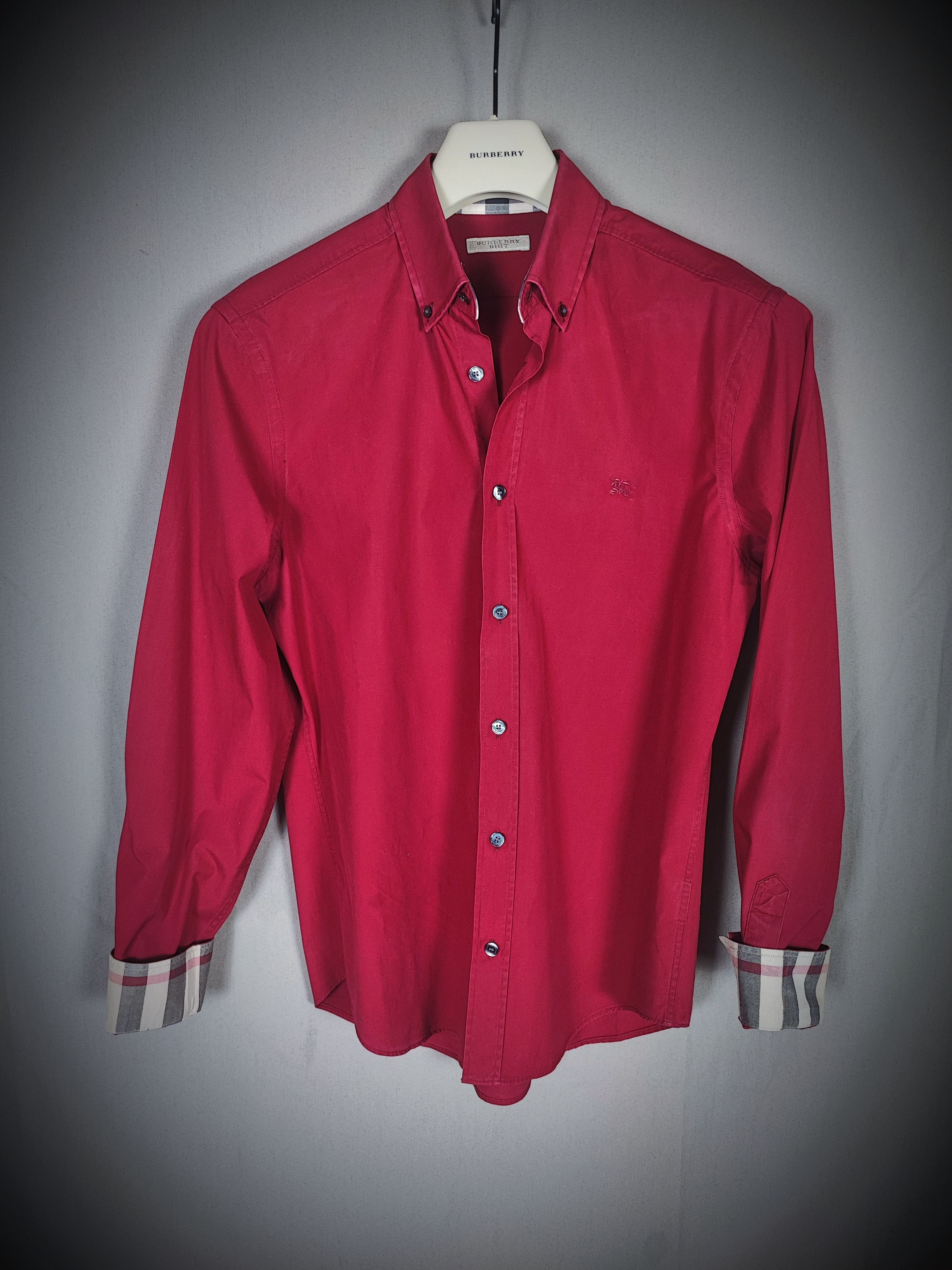 Burberry Rare Burberry shirt size M Bordeaux Size US M / EU 48-50 / 2 - 1 Thumbnail