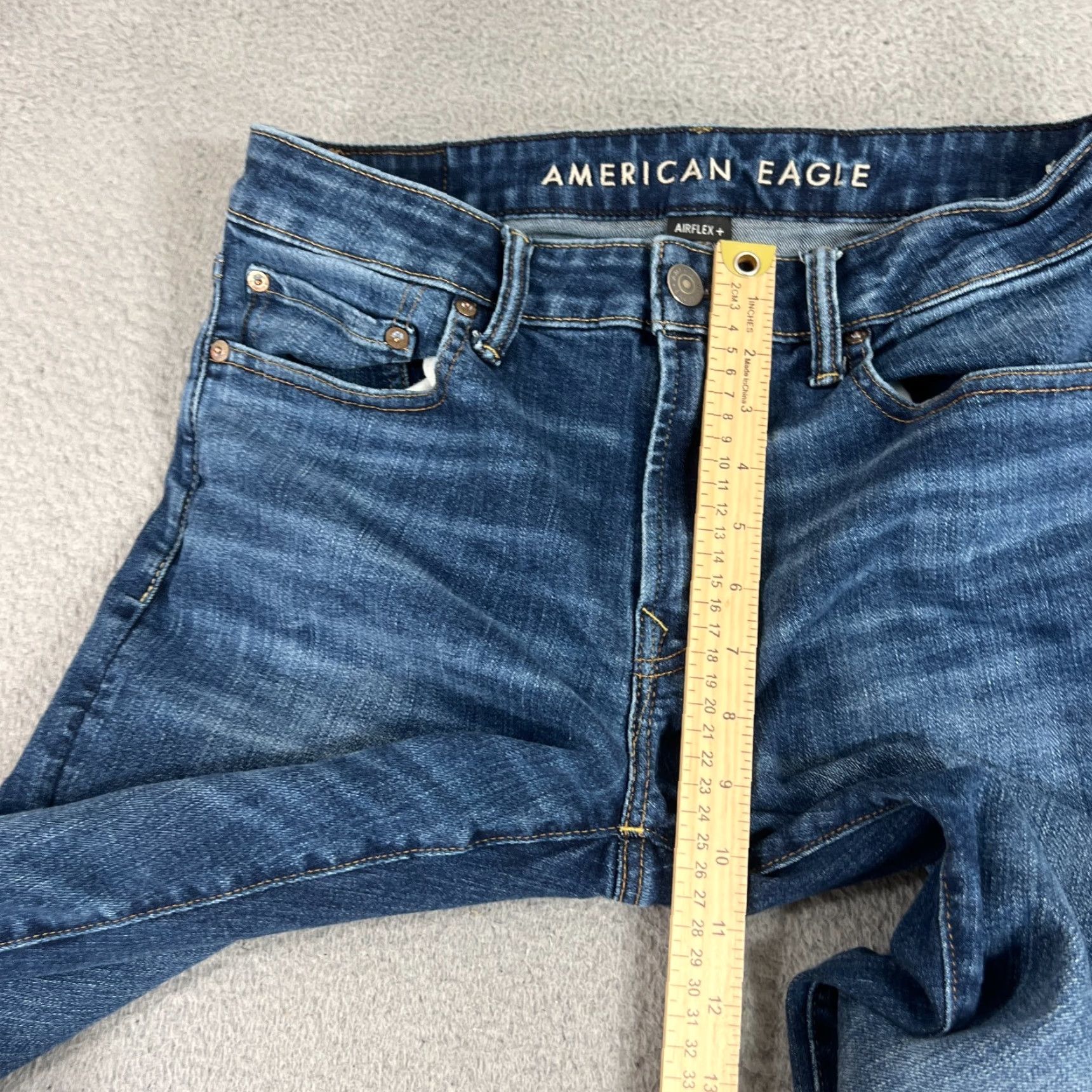 American Eagle Outfitters American Eagle Jeans Mens 32 Slim Fit Blue Denim Stretch 5-Pocket Regular Inseam 32? Size US 32 / EU 48 - 4 Thumbnail