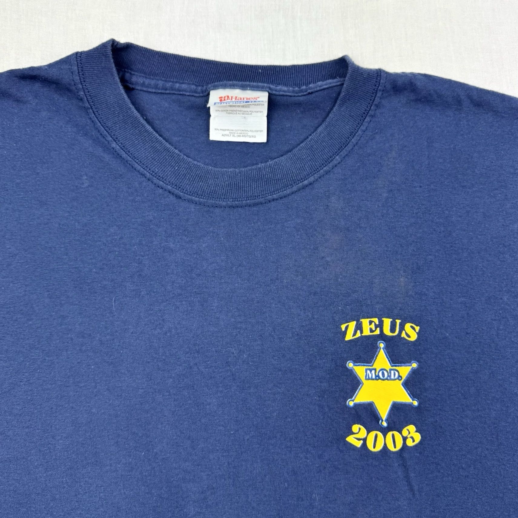 Hanes VINTAGE Hanes T-Shirt Adult XL Blue Cartoon Graphic Anti Birth Defects 90s Y2K Mens Size US XL / EU 56 / 4 - 4 Thumbnail