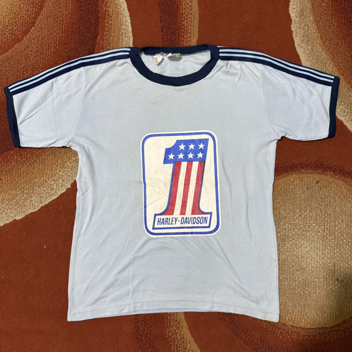 Harley Davidson Vintage Harley Davidson 1 Ringer 70's Size US L / EU 52-54 / 3 - 1 Thumbnail
