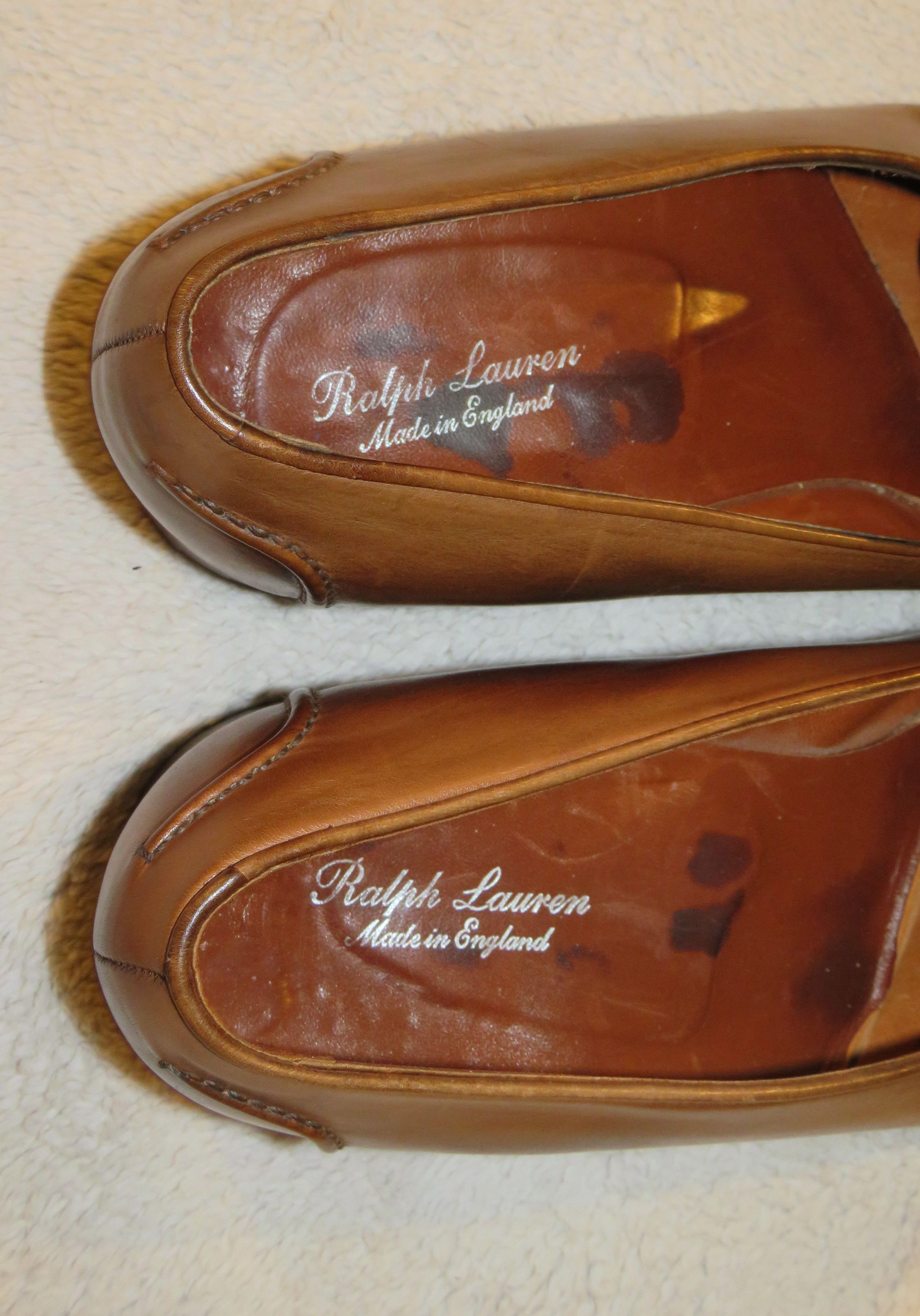 Edward Green × Ralph Lauren Purple Label Brown Antiqued Loafers 11.5 E Size US 11.5 / EU 44-45 - 11 Thumbnail