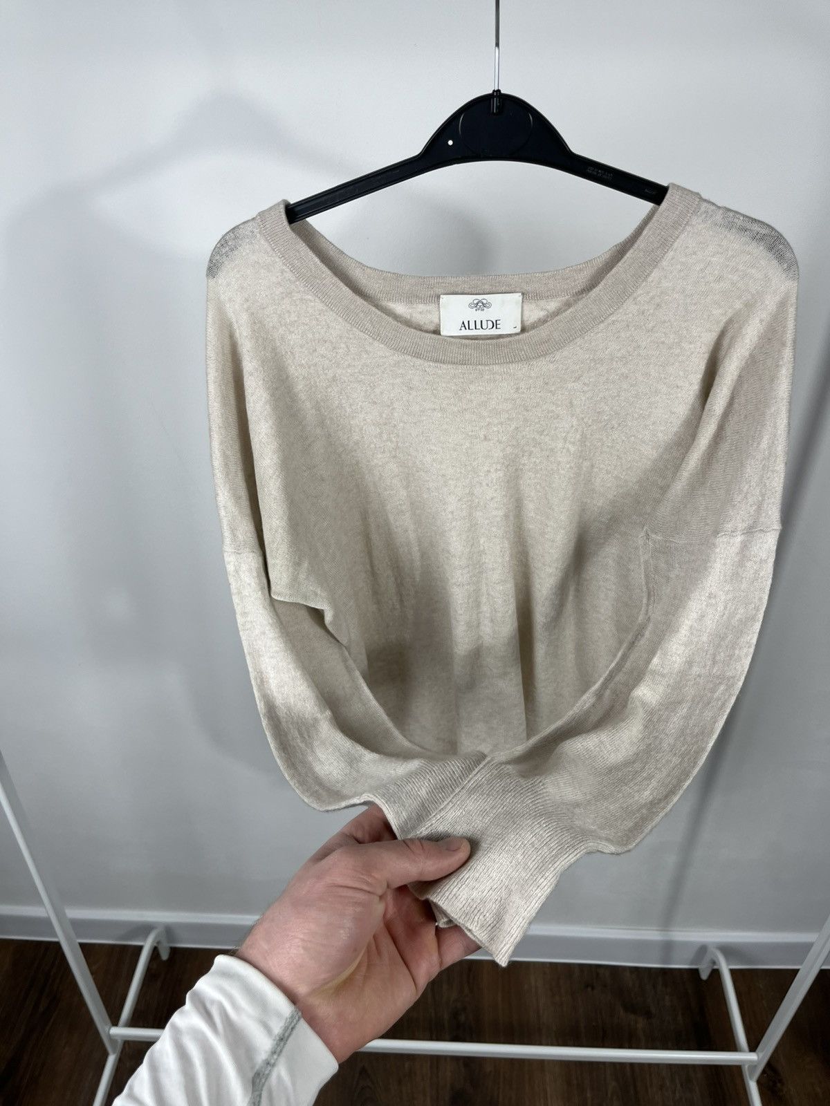 Allude Allude Cashmere Knit Sweater Beige Size L Size L / US 10 / IT 46 - 10 Thumbnail