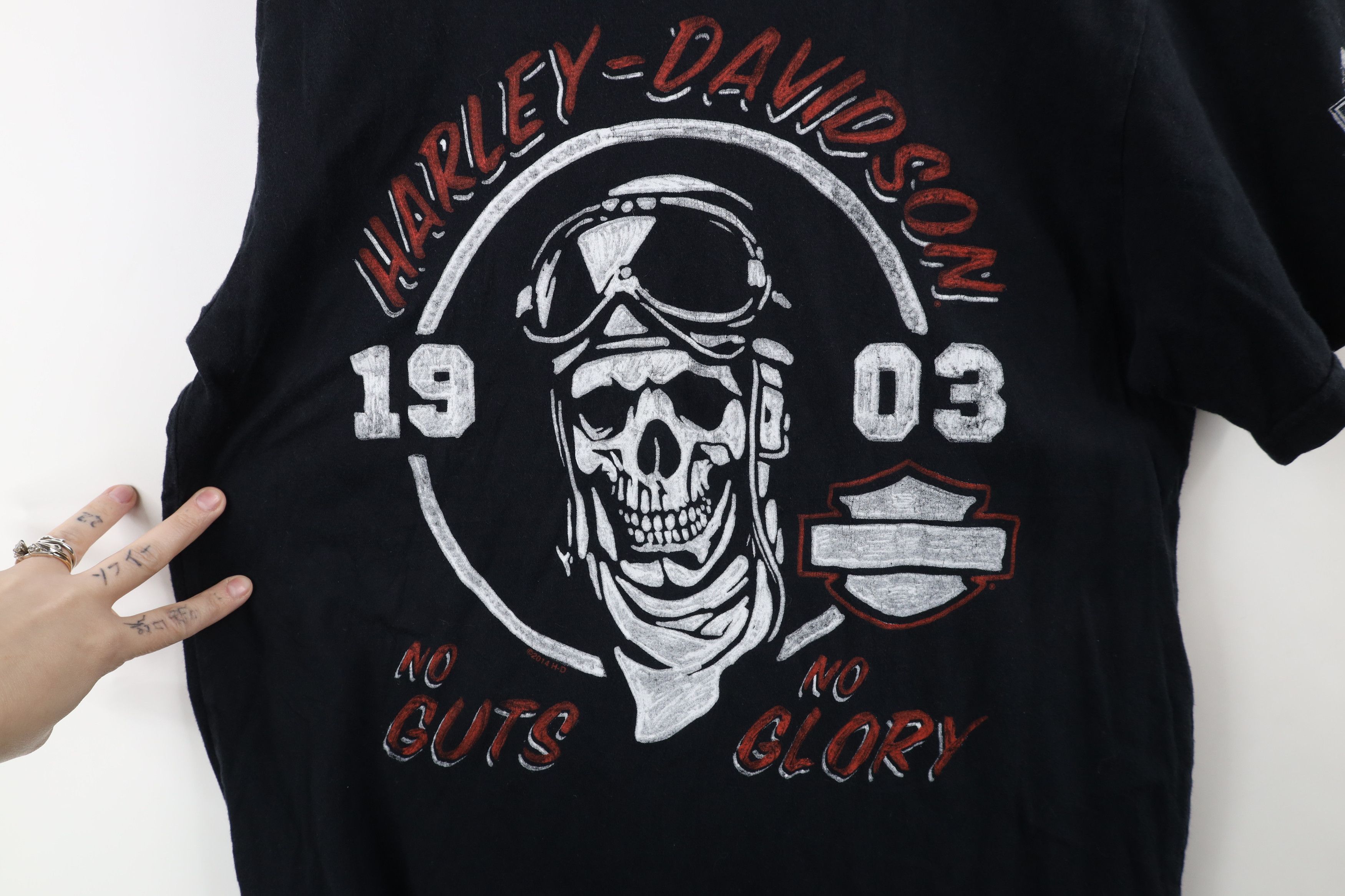 Harley Davidson × Vintage Vintage Y2K Harley Davidson Spell Skull Skeleton T-Shirt USA Size US M / EU 48-50 / 2 - 5 Thumbnail