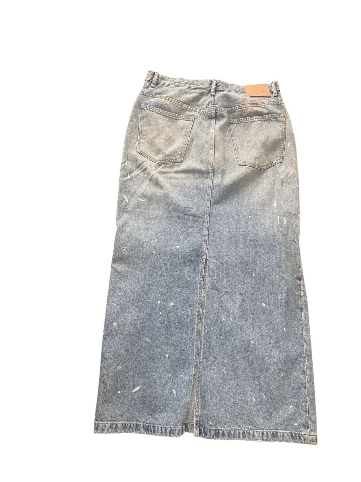 Acne Studios Acne studios Blue Paint Splatter Denim Maxi skirt Size 30" / US 8 / IT 44 - 2 Thumbnail