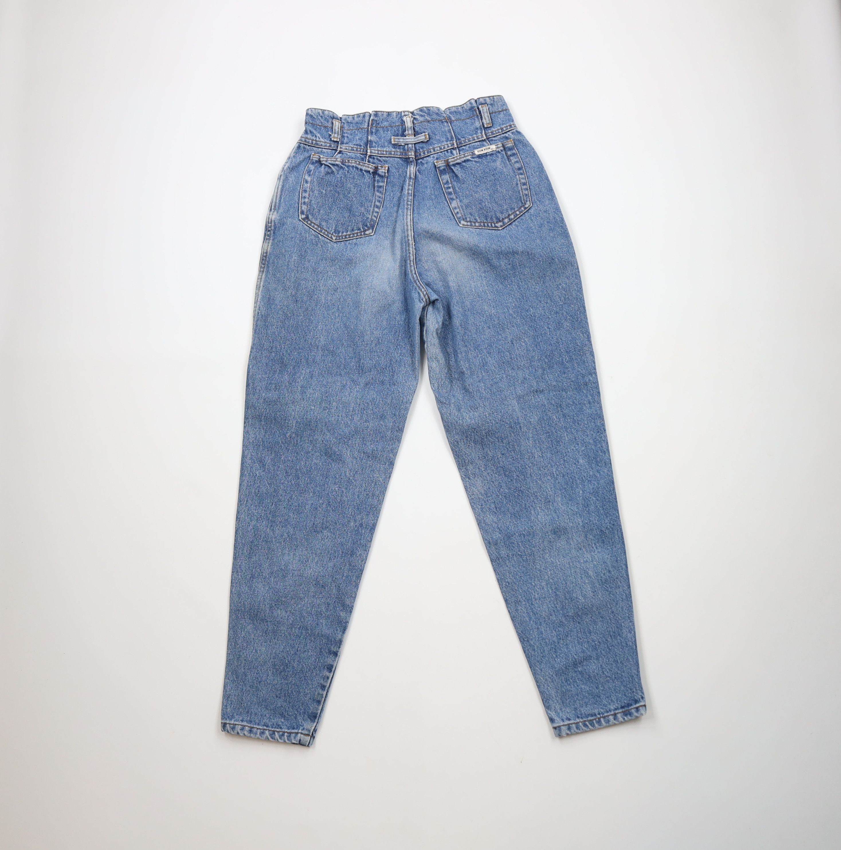 Vintage Vintage 90s Streetwear Tapered Leg Denim Jeans Blue Cotton Size 27" / US 4 / IT 40 - 12 Thumbnail