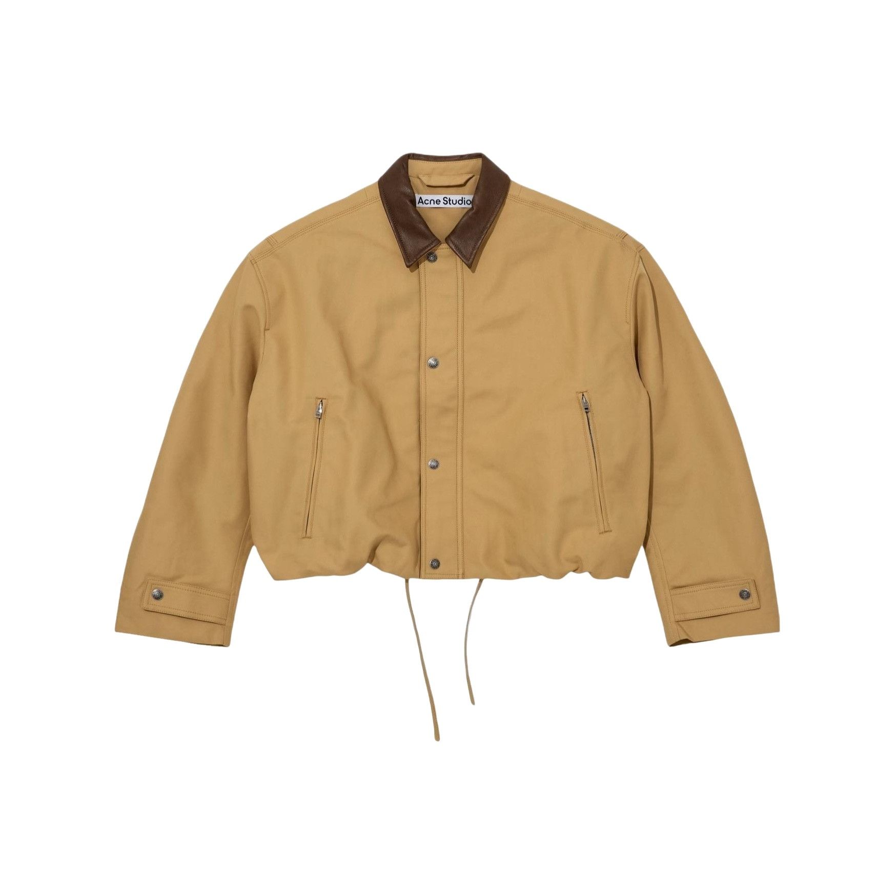 Acne Studios Acne Studios Leather Trim Cotton Twill Jacket 52 Size US L / EU 52-54 / 3 - 1 Thumbnail