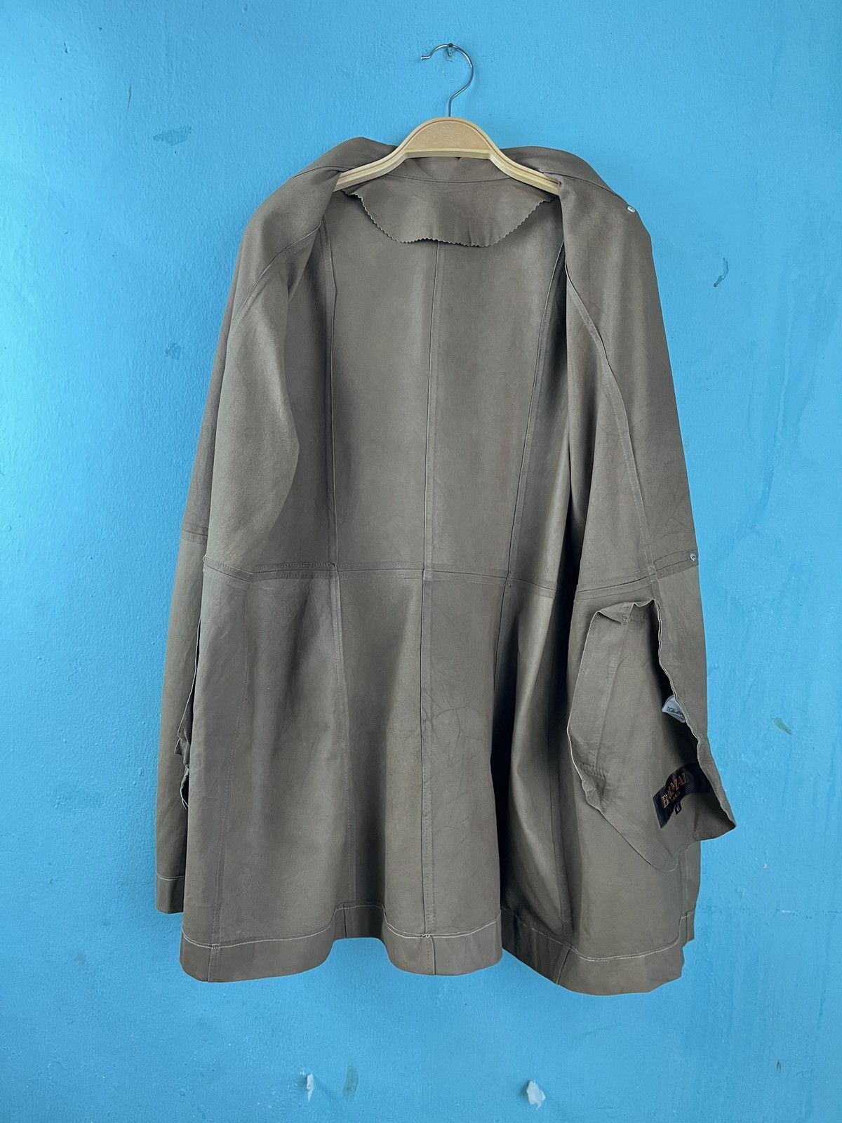 Balmain × Genuine Leather Balmain Paris Suede Leather Coat Size S / US 4 / IT 40 - 7 Thumbnail