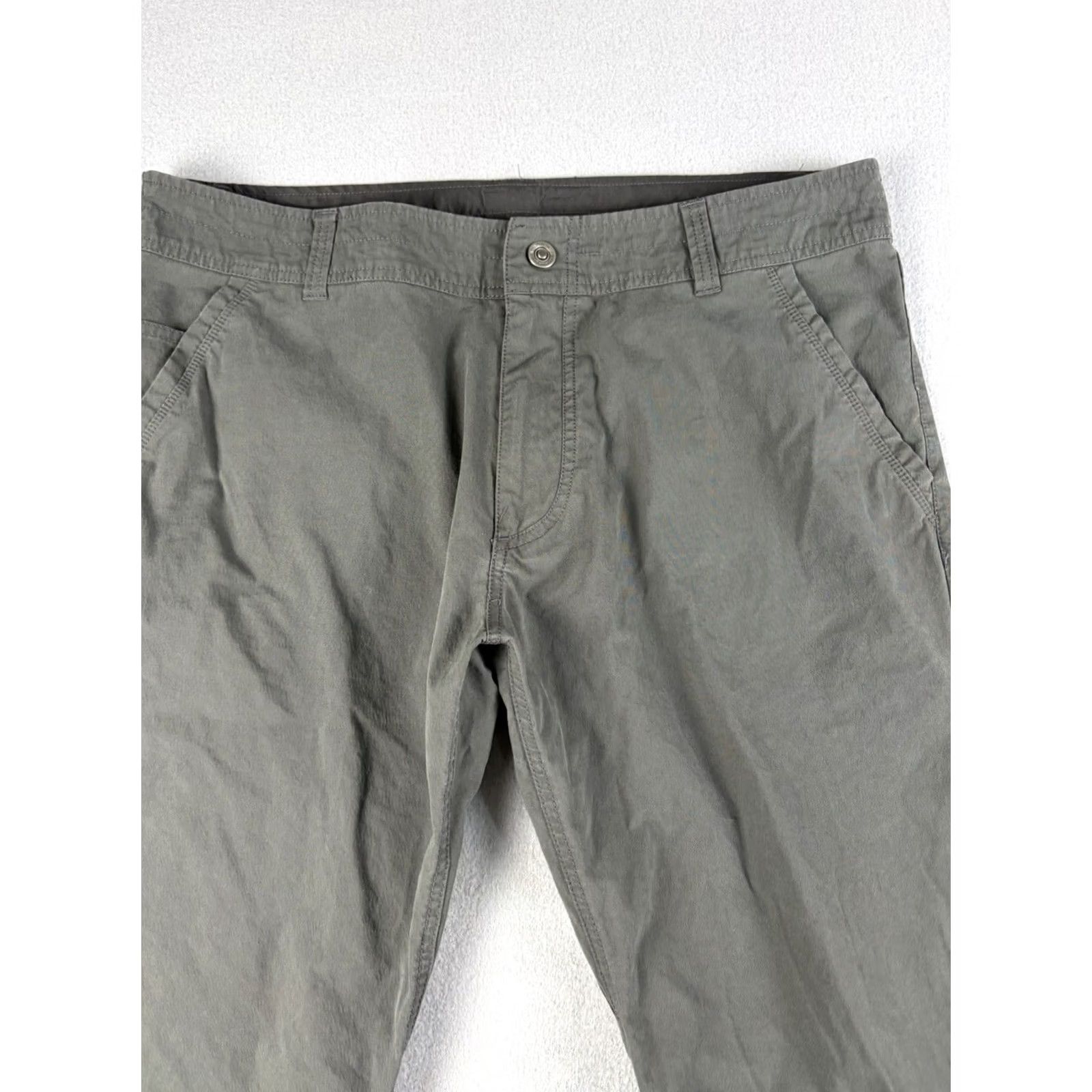 Vintage Kuhl Slax Pants Mens 38x30 Gray Klassik Fit Enduro Hiking Chino Outdoors Size US 38 / EU 54 - 2 Thumbnail