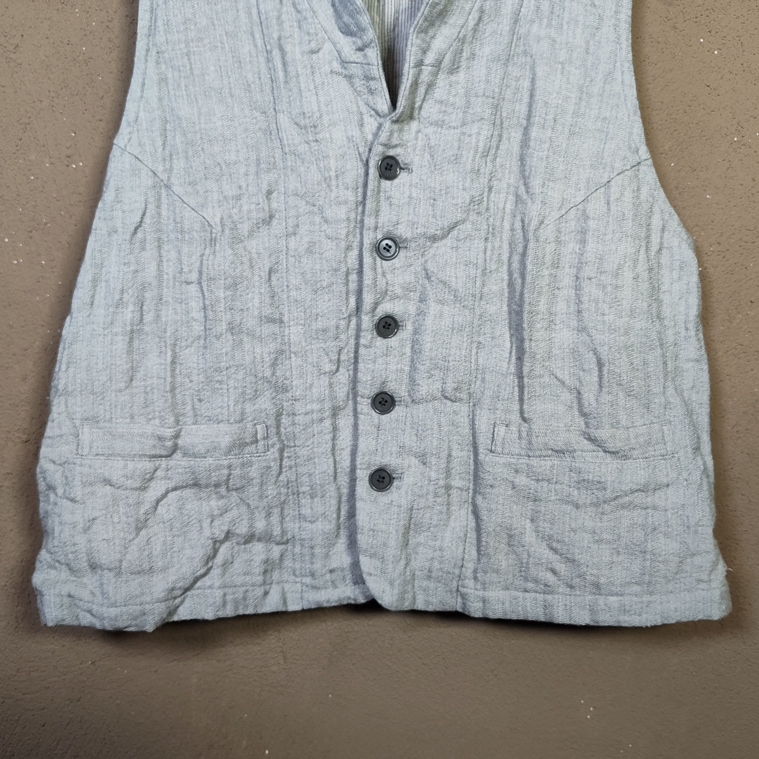 Issey Miyake ISSEY MIYAKE'S PLANTATION Wool Blend Vest Size 40R - 3 Thumbnail