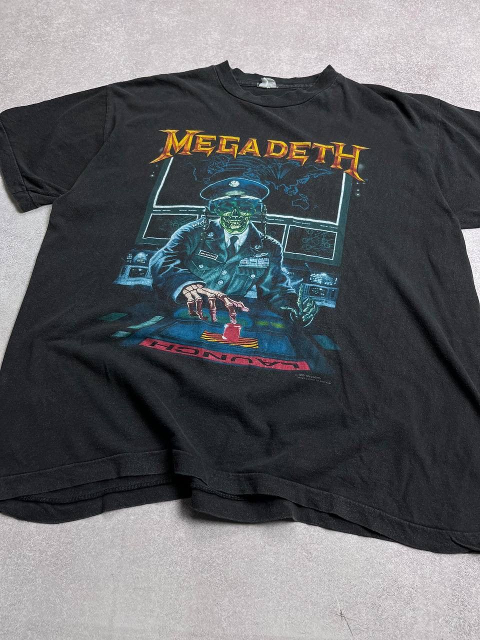 Faded Black 1990 Megadeth tour T-shirt