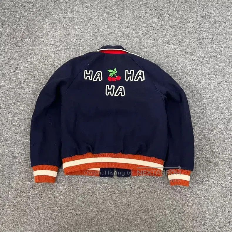 Gucci Gucci Cherry Baseball Jacket in Blue. Size US L / EU 52-54 / 3 - 2 Thumbnail