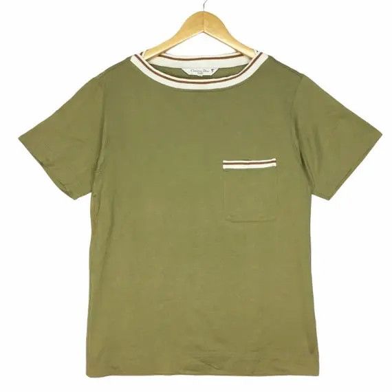 Christian Dior Monsieur Vtg CHRISTIAN DIOR PARIS Sports Pocket Ringer Tee Shirt Size L / US 10 / IT 46 - 1 Thumbnail