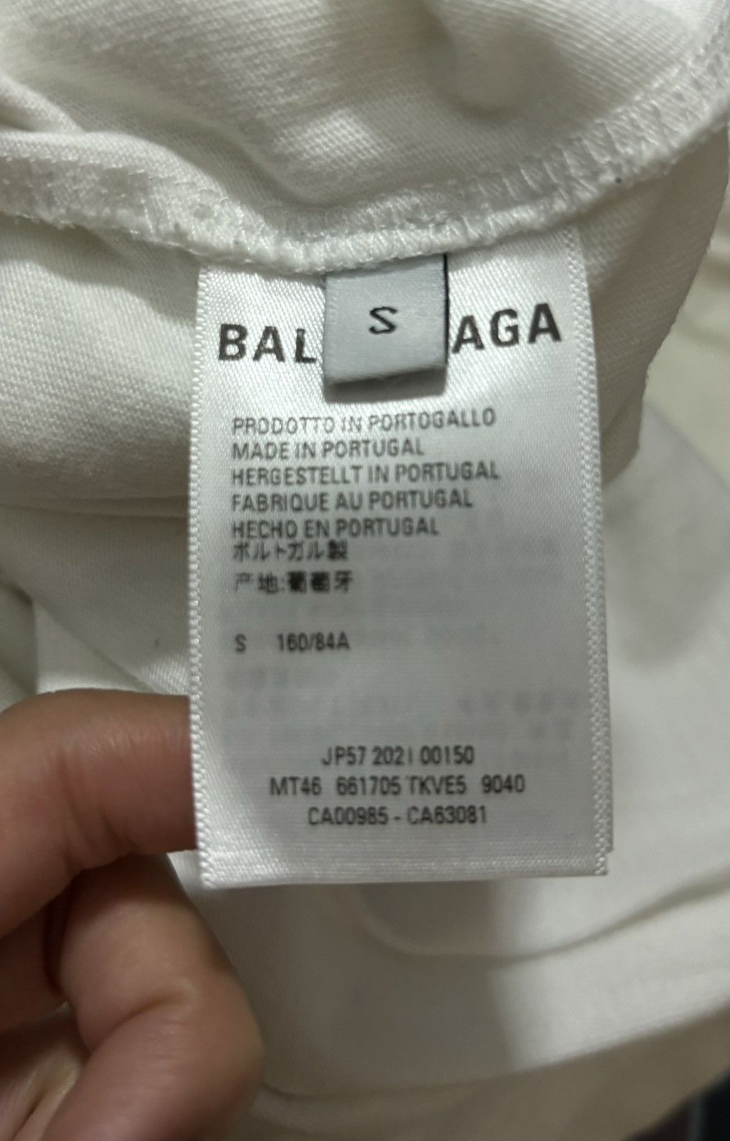 Balenciaga Balenciaga White Wide Line Barcode T-Shirt Size S / US 4 / IT 40 - 5 Thumbnail