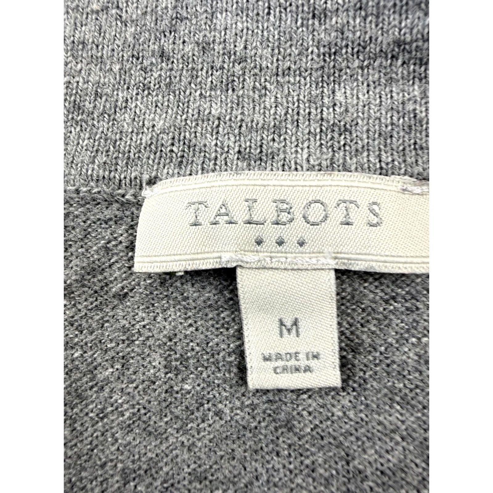 Talbots Talbots Sweater Wool Blend Gray Snowflake Glitter Crewneck Pullover Knit Womens M Casual Winter Holiday Size M / US 6-8 / IT 42-44 - 3 Thumbnail
