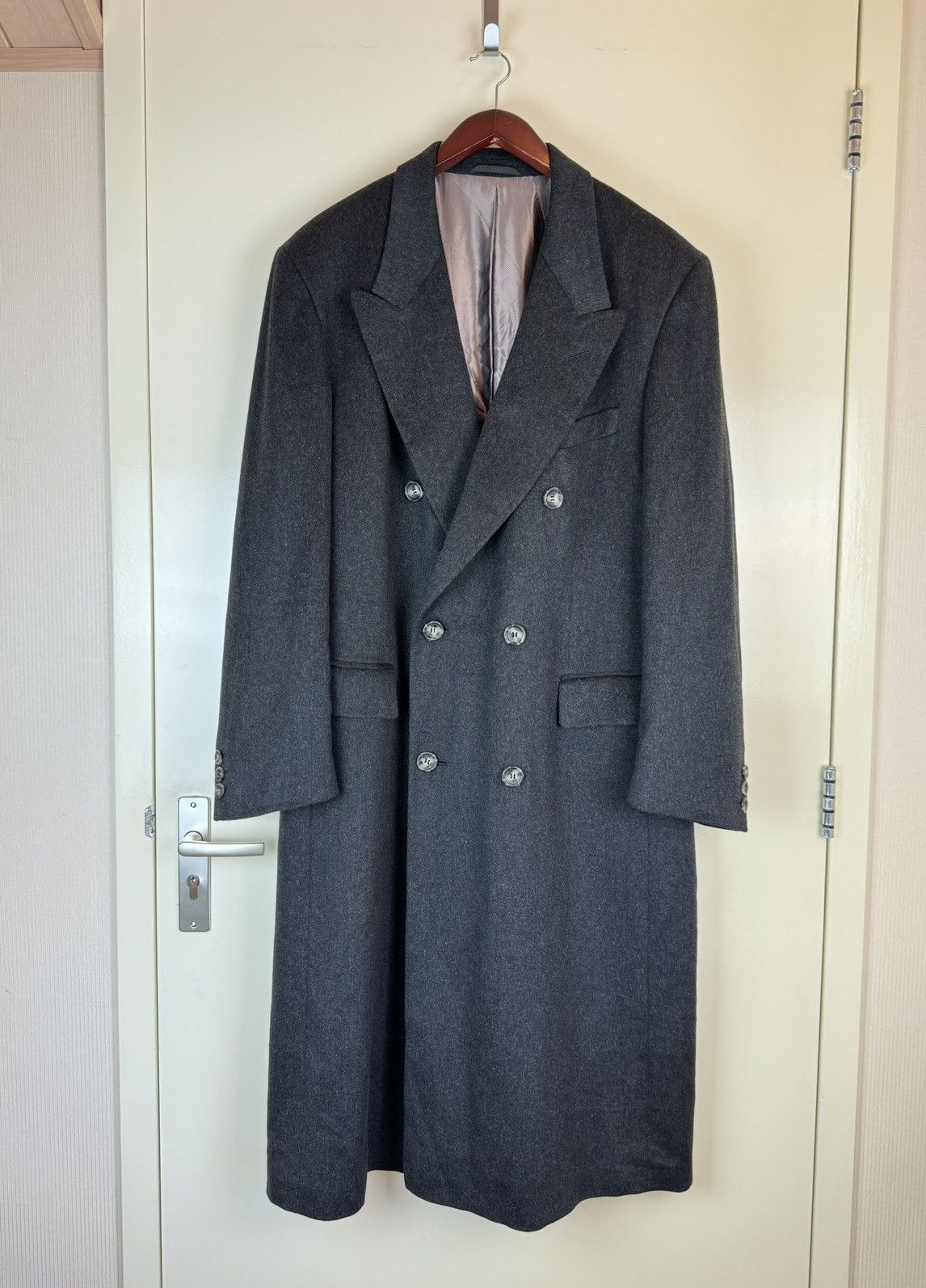 Colombo Colombo Cashmere Wool Anthracite Coat Loro Piana Style IT54 Size US L / EU 52-54 / 3 - 1 Thumbnail