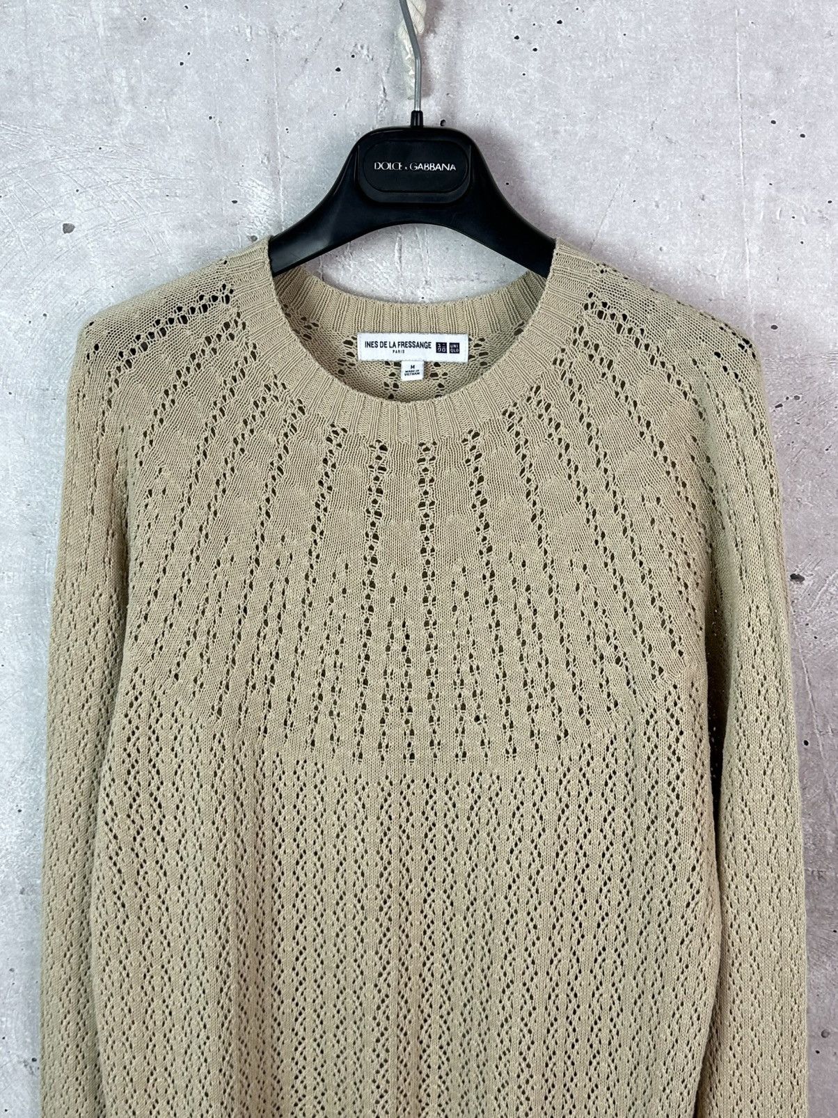 Uniqlo Ines De La Fressage Beige Knit Long Sleeve Sweater