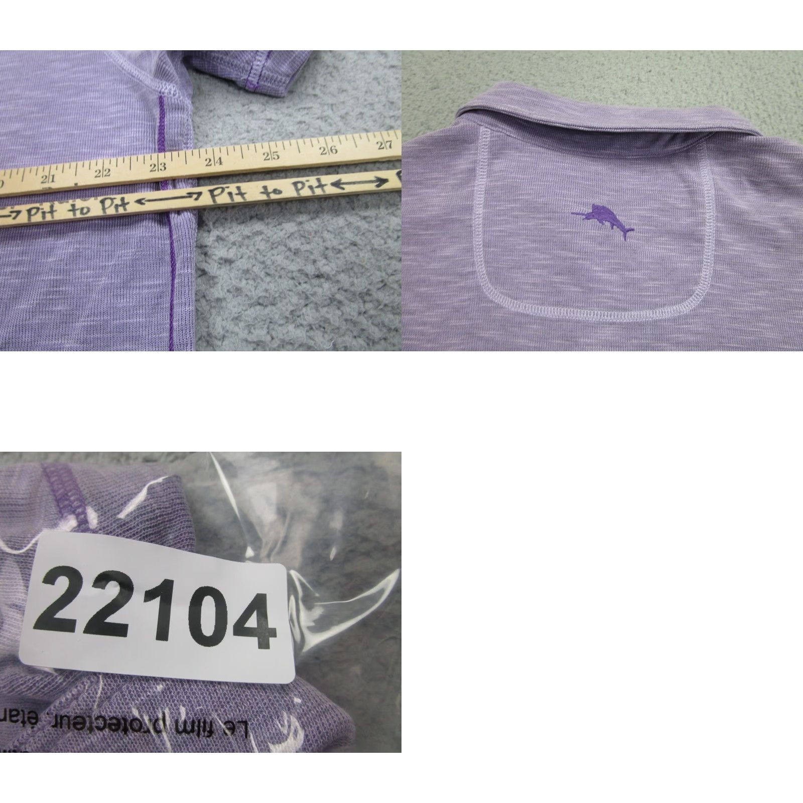 Tommy Bahama Tommy Bahama Polo Shirt Mens L Purple IslandZone 37.5 Modal Blend Tech Jersey Moisture Wicking Collared Short Sleeve Embroidered Logo Golf/IslandZone Size US L / EU 52-54 / 3 - 8 Thumbnail