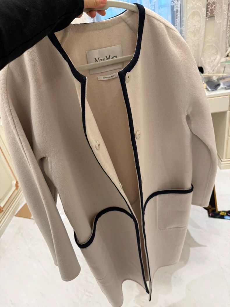 Max Mara Max Mara White wool coat Size S / US 4 / IT 40 - 2 Thumbnail