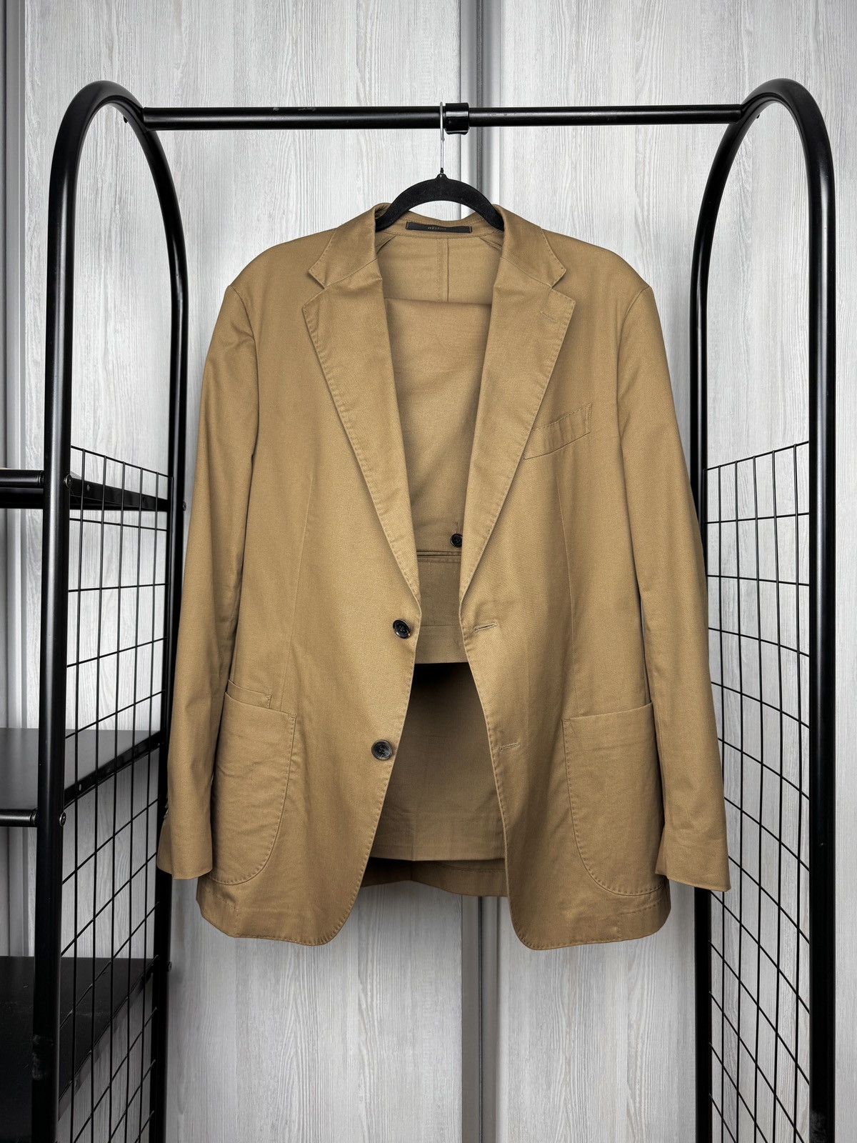 Other Windsor. Brown Solerto + Santios Cotton Silk Blend Suit 52 Size 42R - 2 Thumbnail