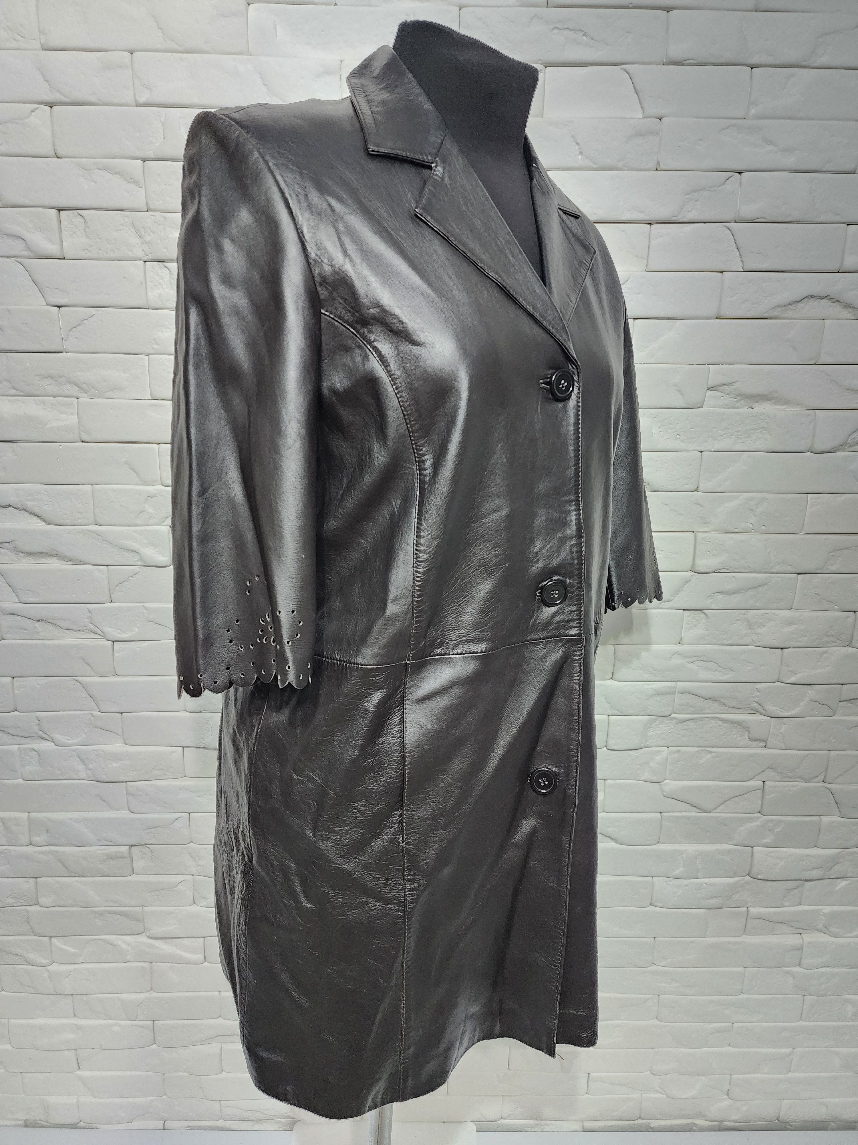 Other Stylish long women's leather jacket. Size L / US 10 / IT 46 - 3 Thumbnail