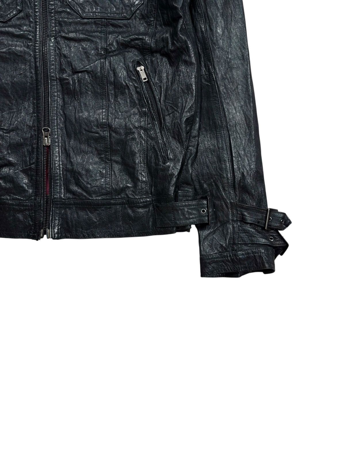 Tornado Mart 2000s Rattle Trap Trim Fur Collar Vkei Style Leather Jacket Size US M / EU 48-50 / 2 - 4 Thumbnail