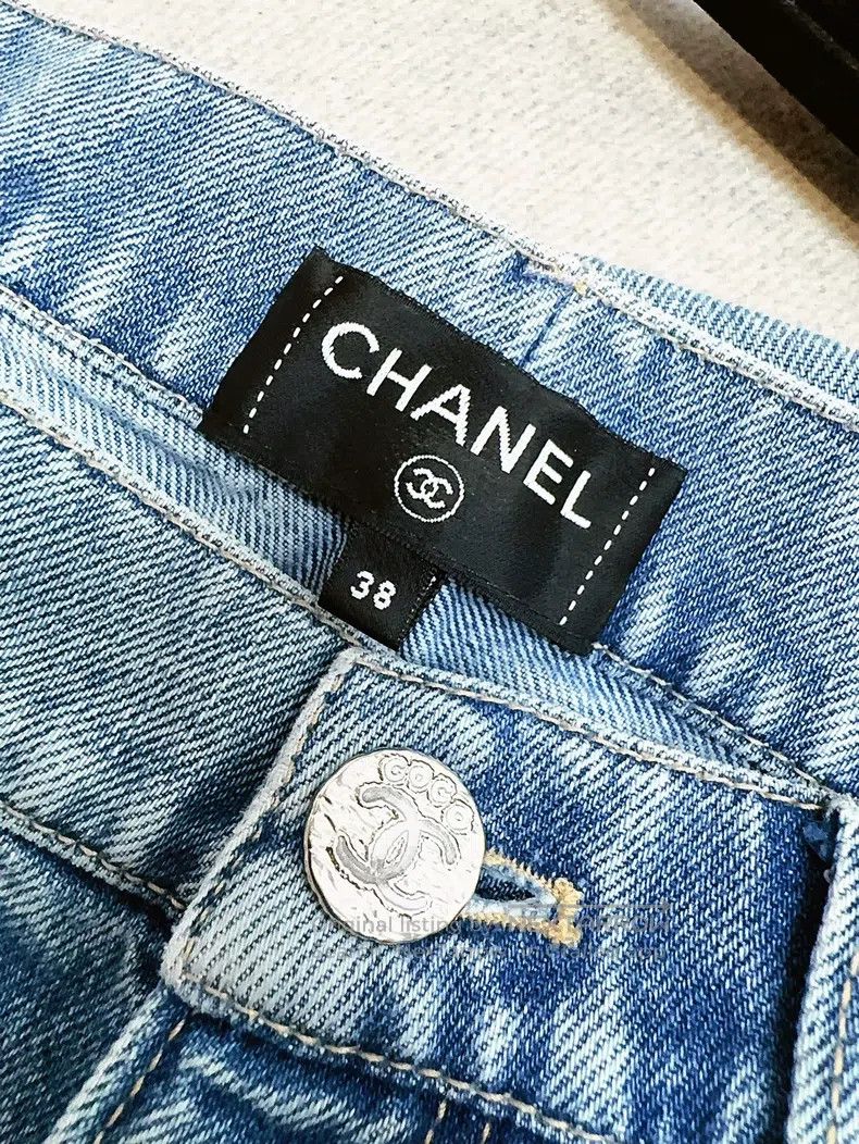 Chanel Chanel Beach Series Embroidery Embroidery Love Coco Jeans Size 25" / US 0 / IT 36 - 4 Thumbnail
