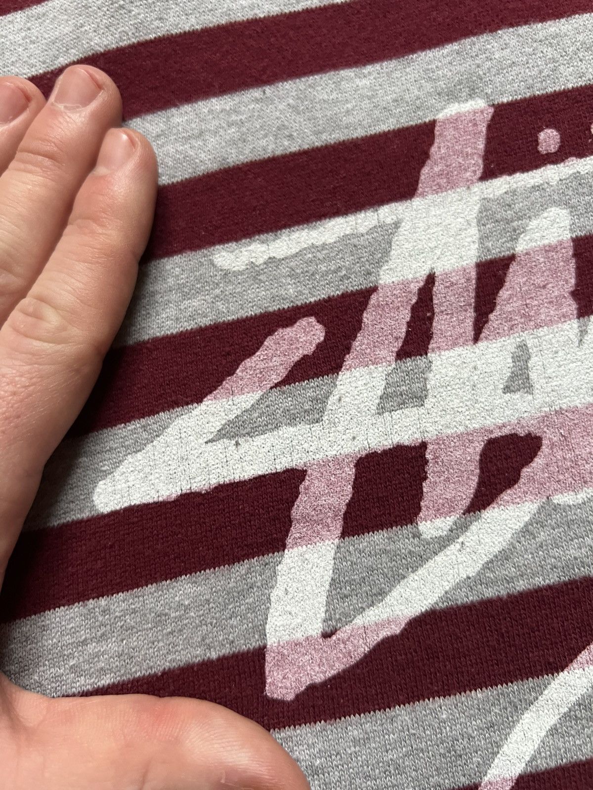 Stussy × Vintage Stussy Striped Sweatshirt Big Logo Men's Size US M / EU 48-50 / 2 - 6 Thumbnail