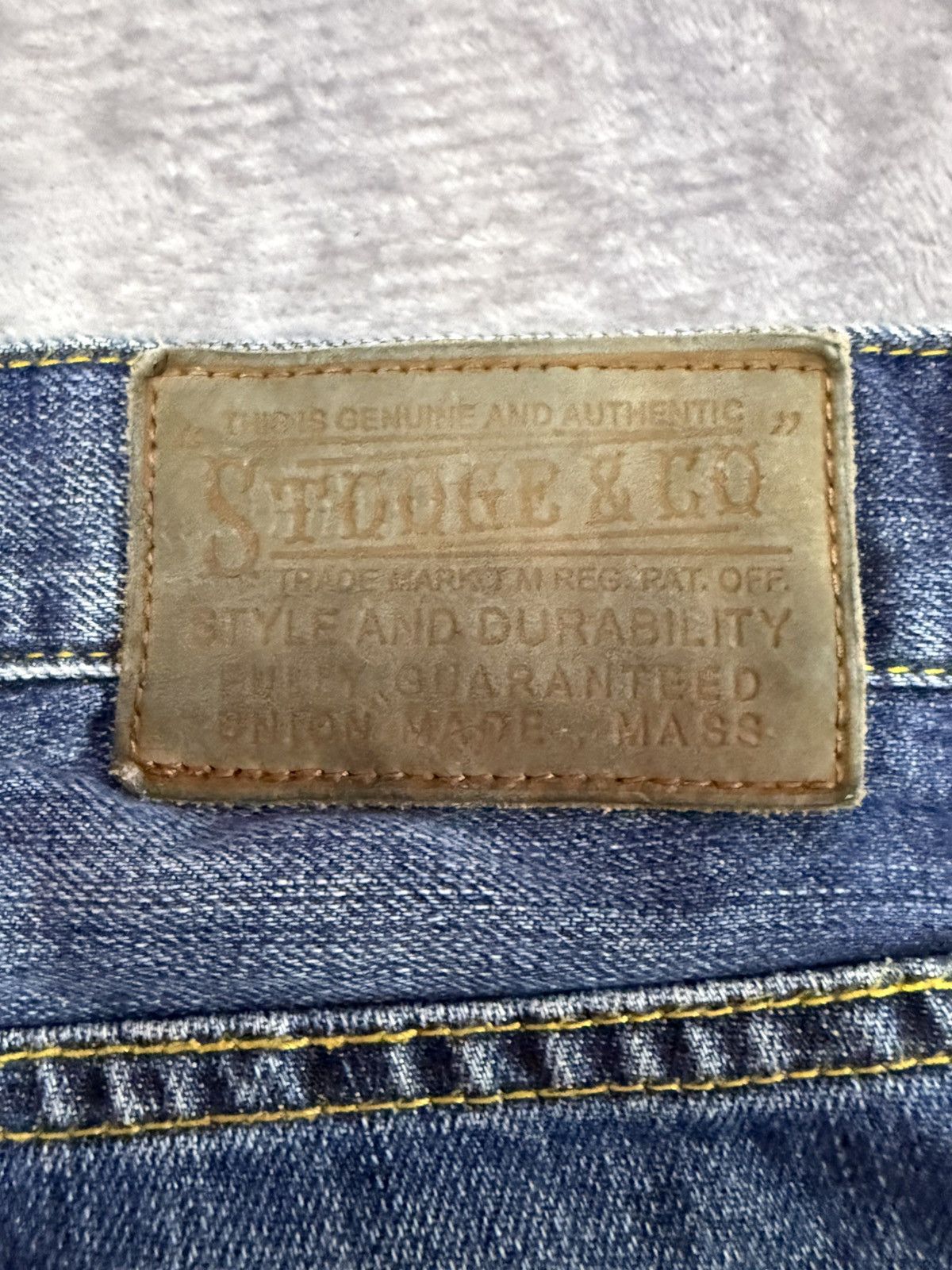 Fad Three × Japanese Brand The Stooge & Co Distressed Repaired Heavy Stitched Jeans Size US 30 / EU 46 - 16 Thumbnail