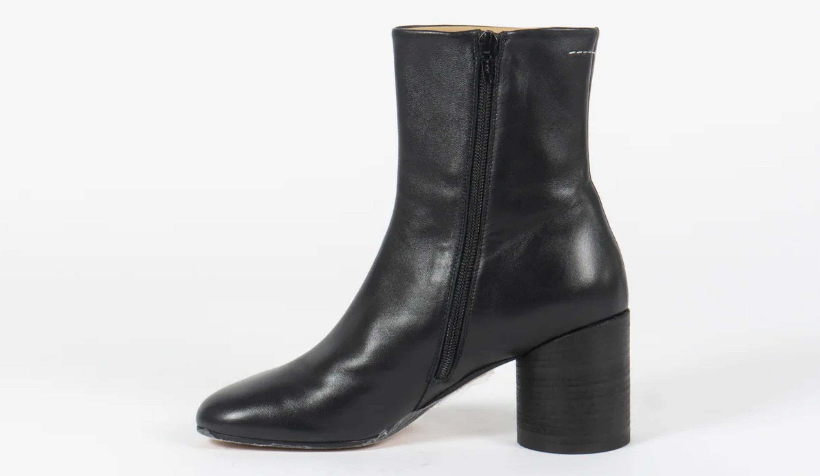 MM6 Anatomic Zip Ankle Boot Black Size US 5.5 / IT 35.5 - 2 Thumbnail