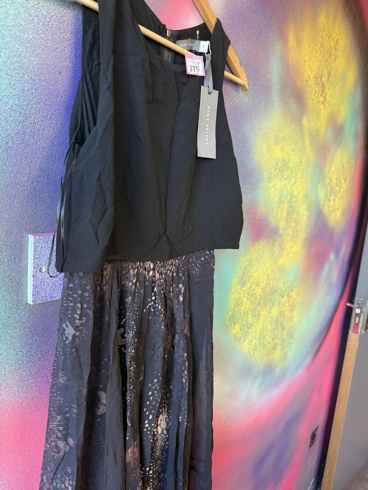 Other Mint velvet black layered midi dress with metallic skirt Size M / US 6-8 / IT 42-44 - 2 Thumbnail