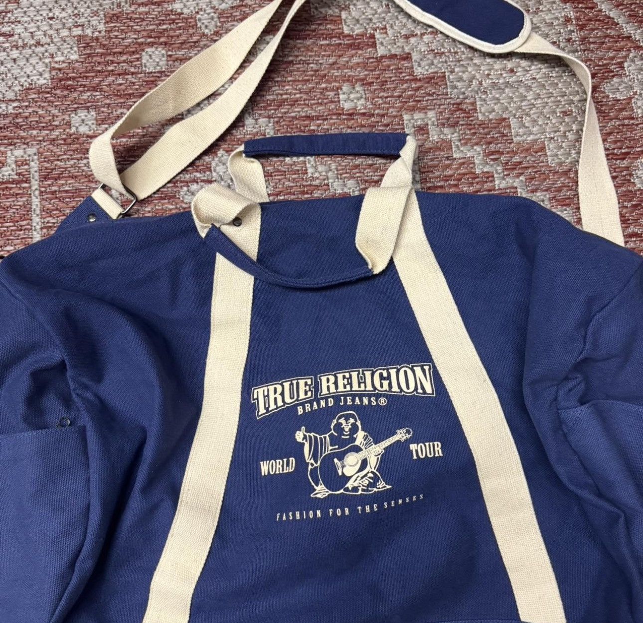 True Religion True Religion Large Duffle Bag Denim Blue Travel Size ONE SIZE - 2 Thumbnail
