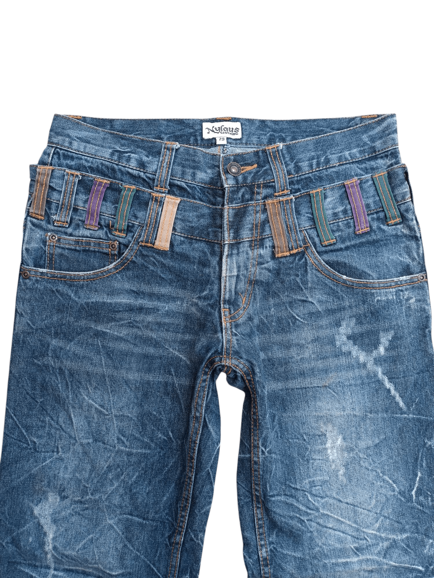 Hysteric Glamour × Japanese Brand × PPFM SICK🔥Nylaus Double Waist Distressed Denim E265 Size US 30 / EU 46 - 5 Thumbnail