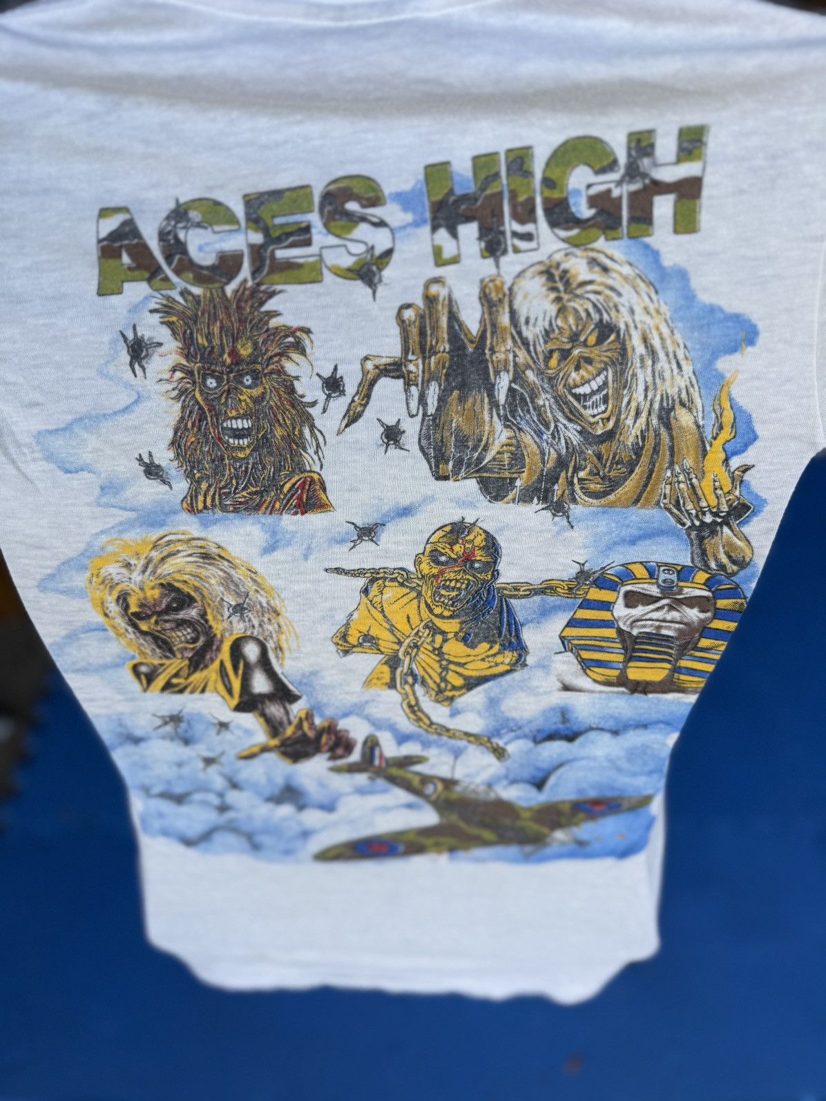 Band Tees Vintage Iron Maiden 1984 Aces High Shirt Size US S / EU 44-46 / 1 - 5 Thumbnail