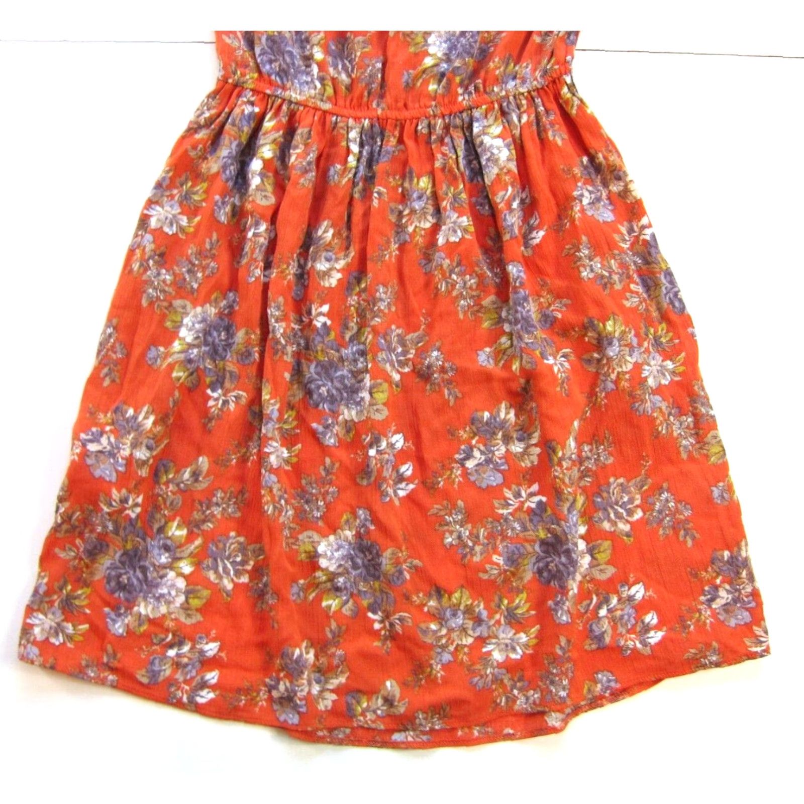 American Eagle Outfitters NWT American Eagle Outfitters Rayon Orange Floral Off Shoulder Dress XS Size XS / US 0-2 / IT 36-38 - 8 Thumbnail