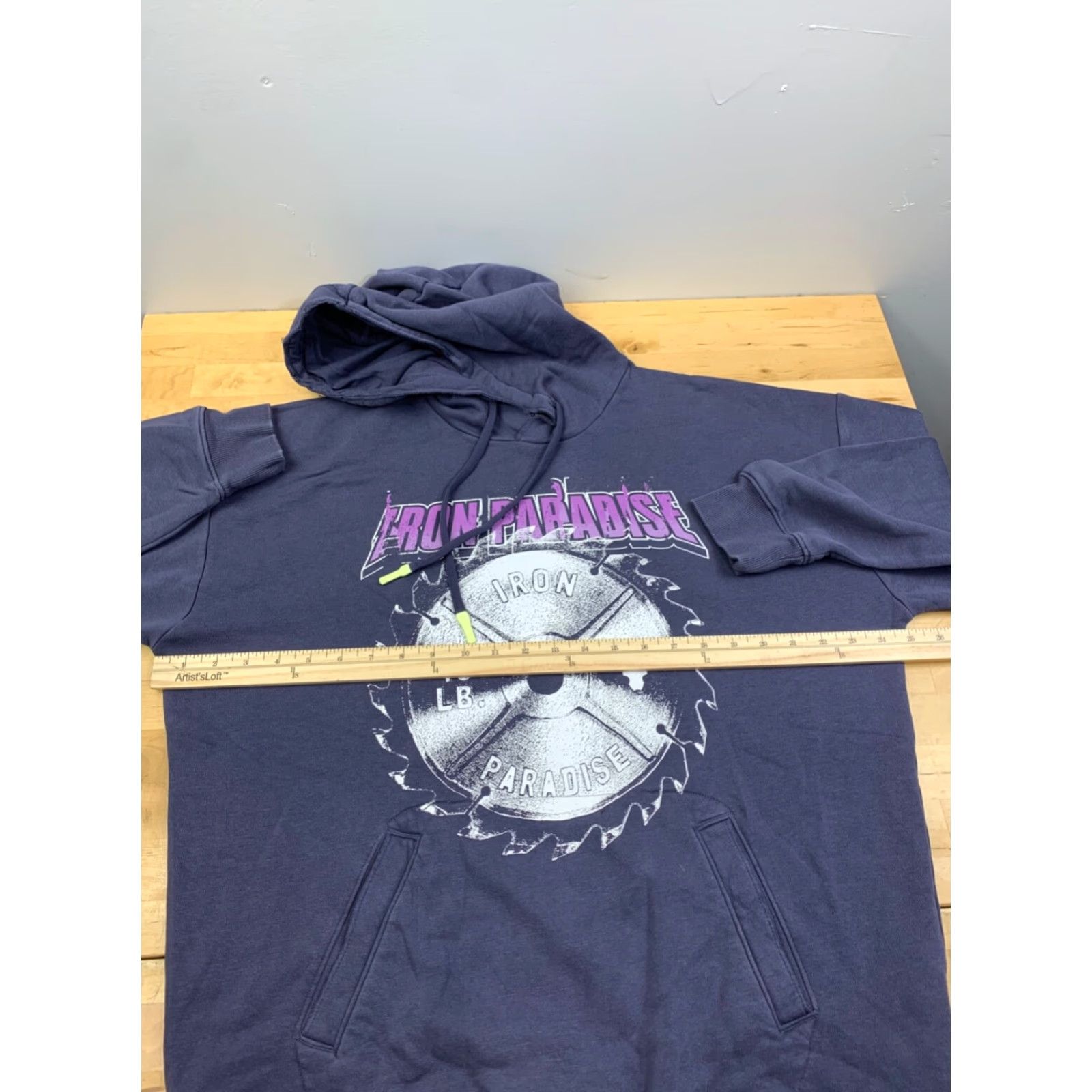 Under Armour Under Armour Hoodie Mens L Purple Graphic Print Hooded Pullover Disruption Worldwide Size US L / EU 52-54 / 3 - 5 Thumbnail