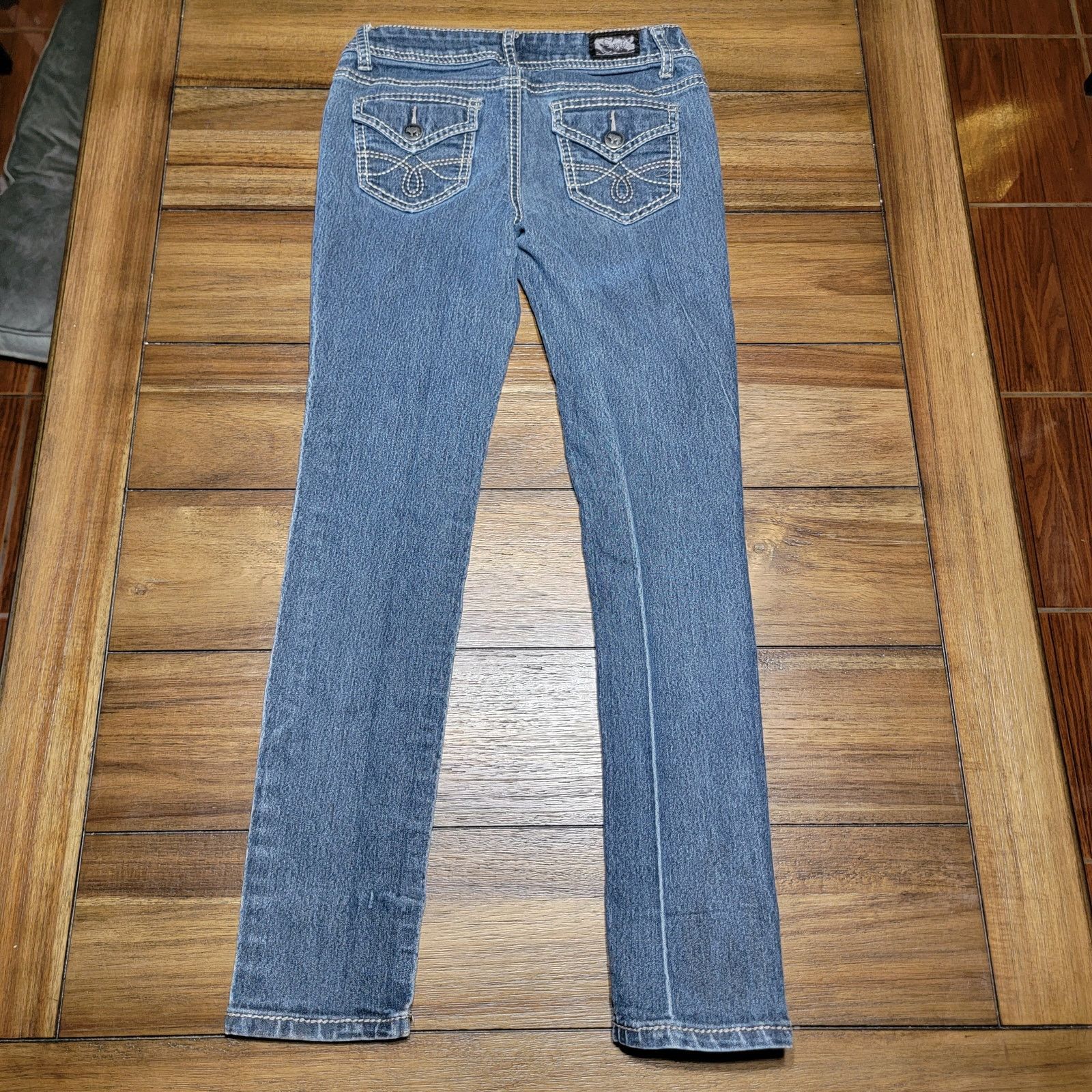 Earl Jeans Earl Jean Straight Jeans Flap Back Pockets - Size Junior 3 Size 28" / US 6 / IT 42 - 3 Thumbnail