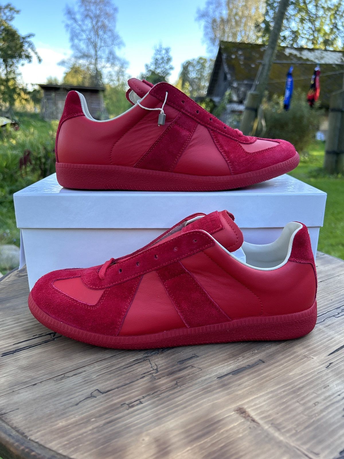 Maison Margiela BNWT Maison Martin Margiela Replica GAT Trainers Red Grailed