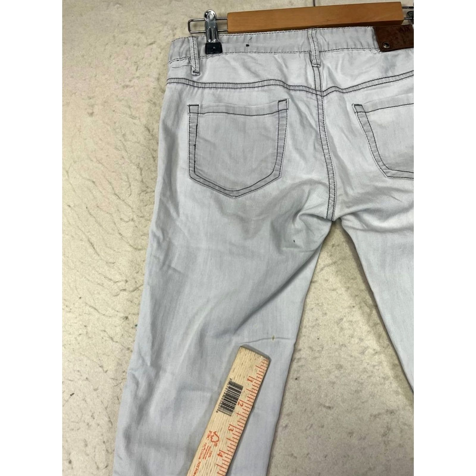 Armani Exchange Armani Exchange A/X Women Jeans Skinny Gray Size 4 Denim 5-Pocket Slimming Regular Pants Size 27" / US 4 / IT 40 - 6 Thumbnail