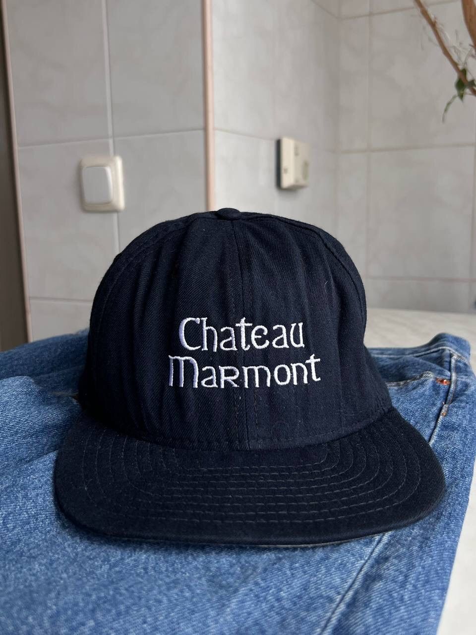 Vintage 90s Chateau Marmont Vintage USA Hotel LA Cap Hat Blue 1990s Size ONE SIZE - 2 Thumbnail