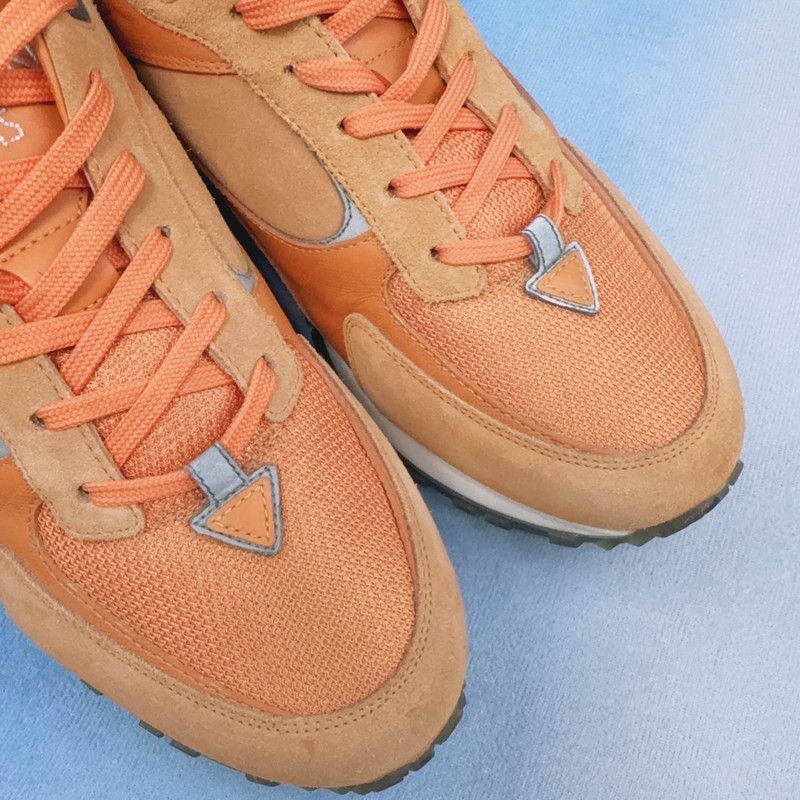Louis Vuitton Louis Vuitton Suede Running Shoes in Orange - Size US 9 / EU 42 - 8 Thumbnail