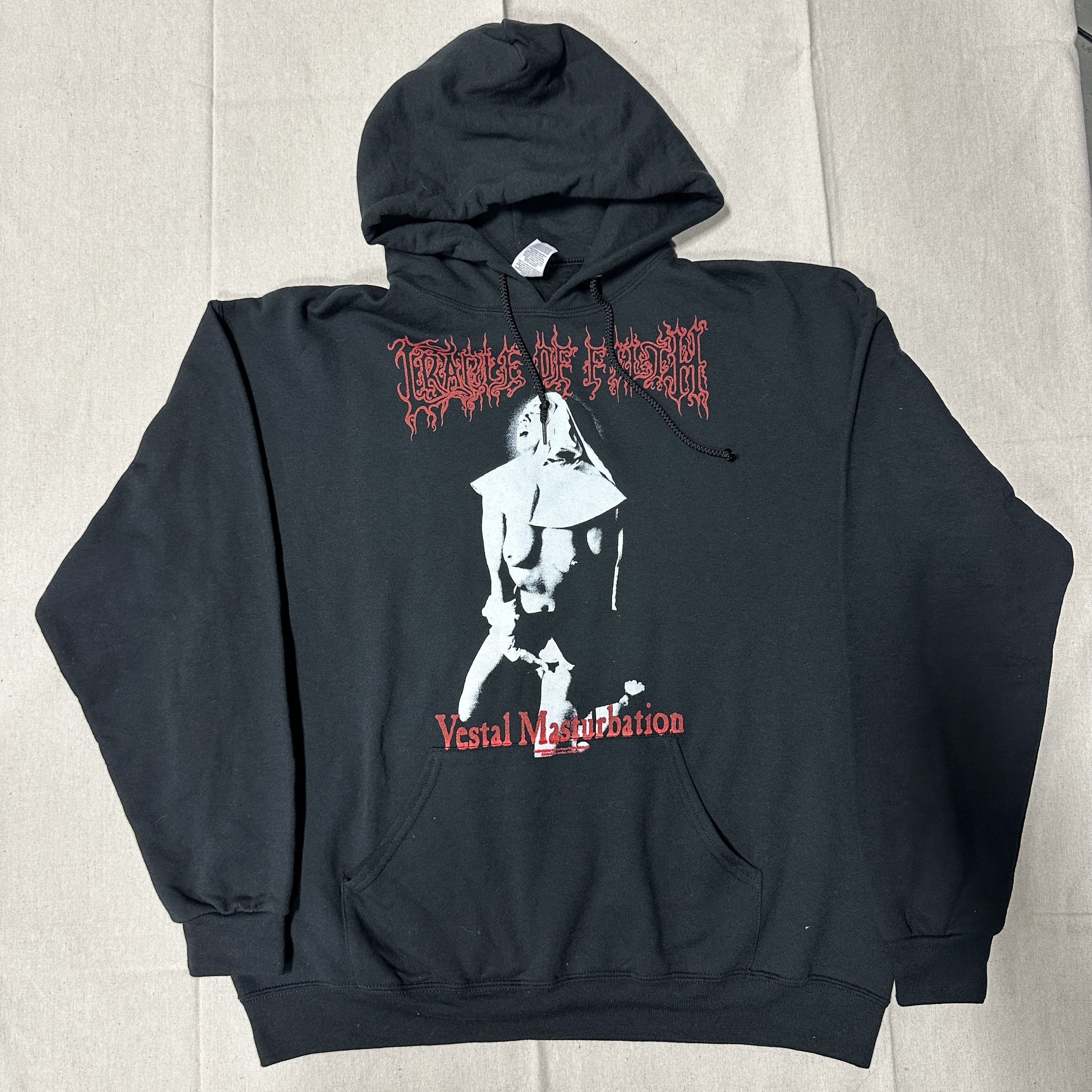Jerzees Vintage Cradle of Filth Vestal Masturbation Hooded Sweatshirt Size XL y2k Size US XL / EU 56 / 4 - 1 Thumbnail