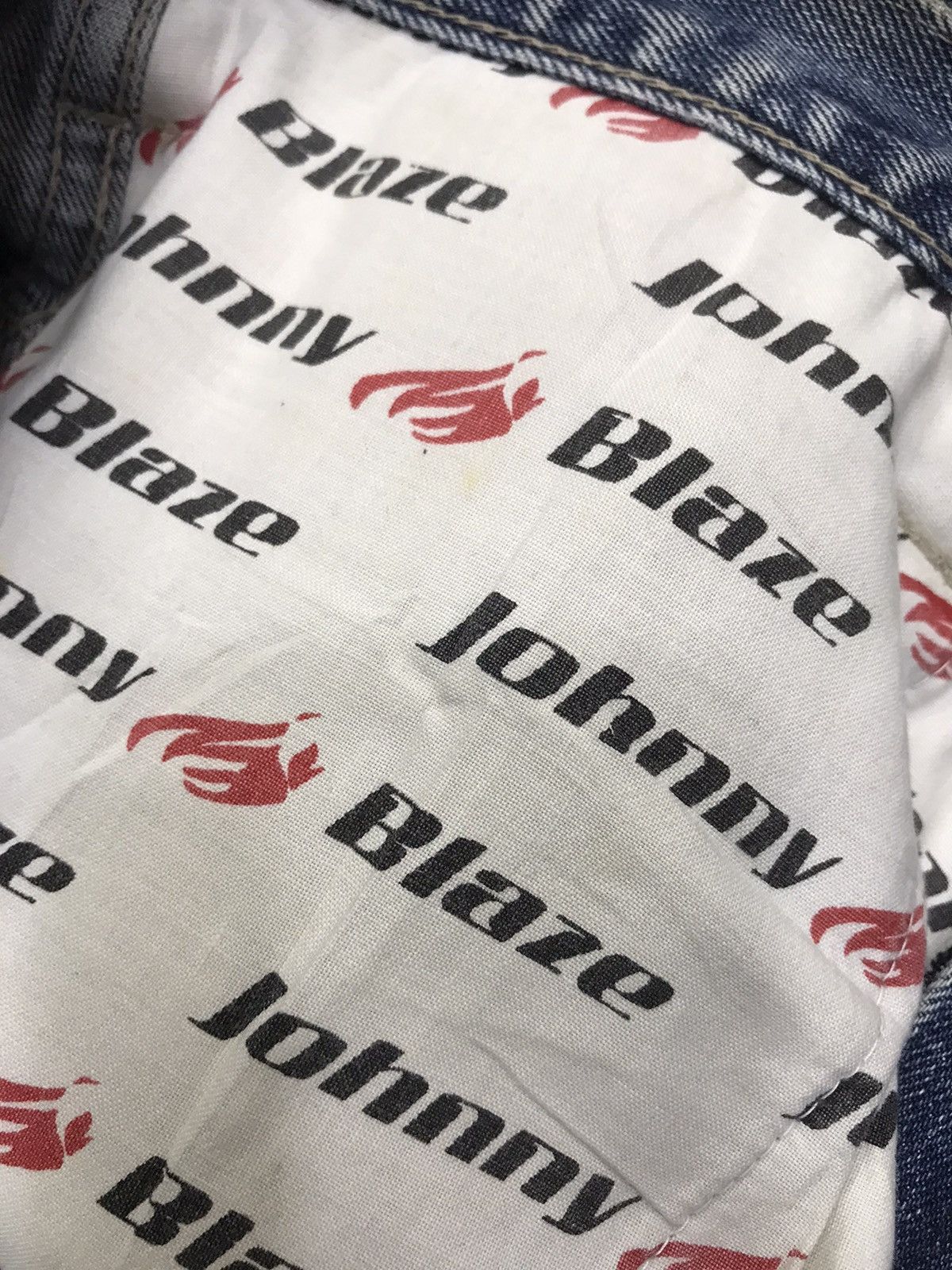 Vintage 🔥SUPER BAGGY🔥Vintage Johnny Blaze Baggy THRASHED DENIM F24 Size US 36 / EU 52 - 17 Thumbnail